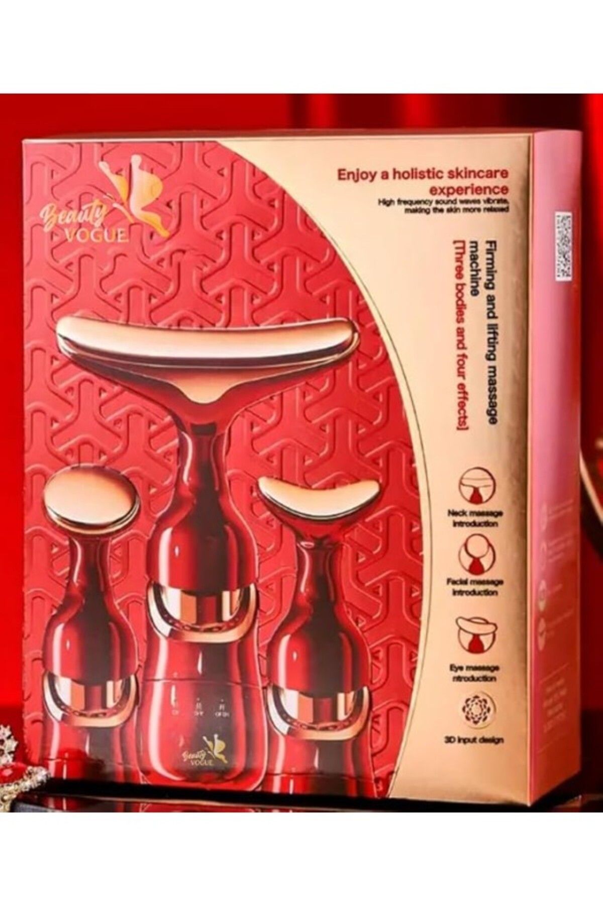 ShopZum Titreşimli Yüz Ve Boyun Masaj Aleti - 3 Farklı Başlık, Titreşimli Cilt