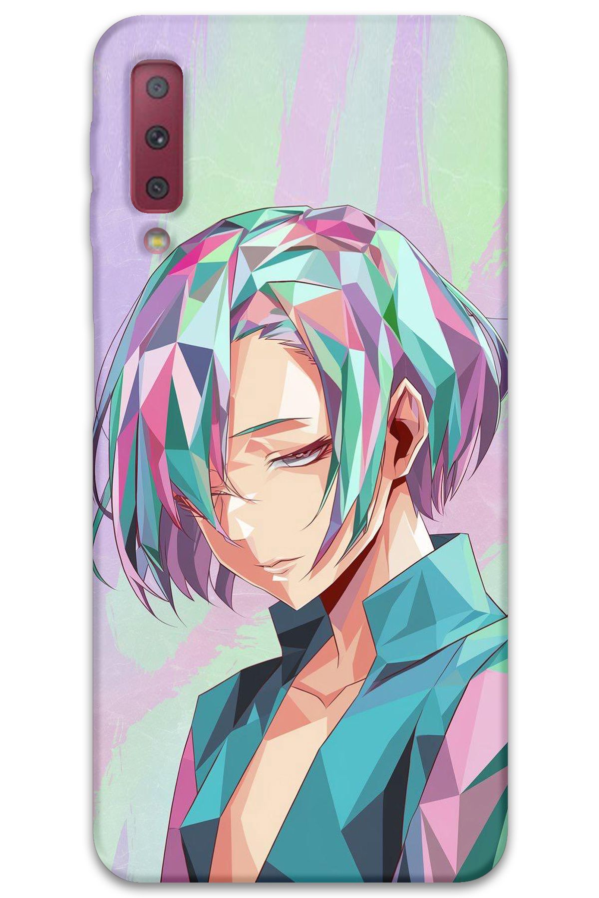 Gramaphone Galaxy A7 2018 Uyumlu Anime Desenli Telefon Kılıfı + Ekran Koruyucu - 5743