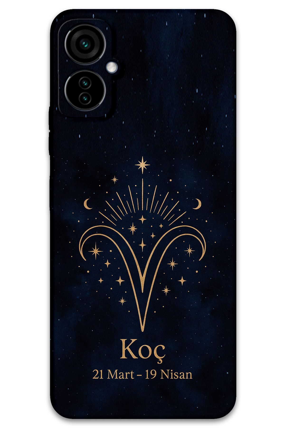 Gramaphone Tecno Camon 19 Neo Uyumlu Koç Burcu Desenli Telefon Kılıfı + Ekran Koruyucu - 5768