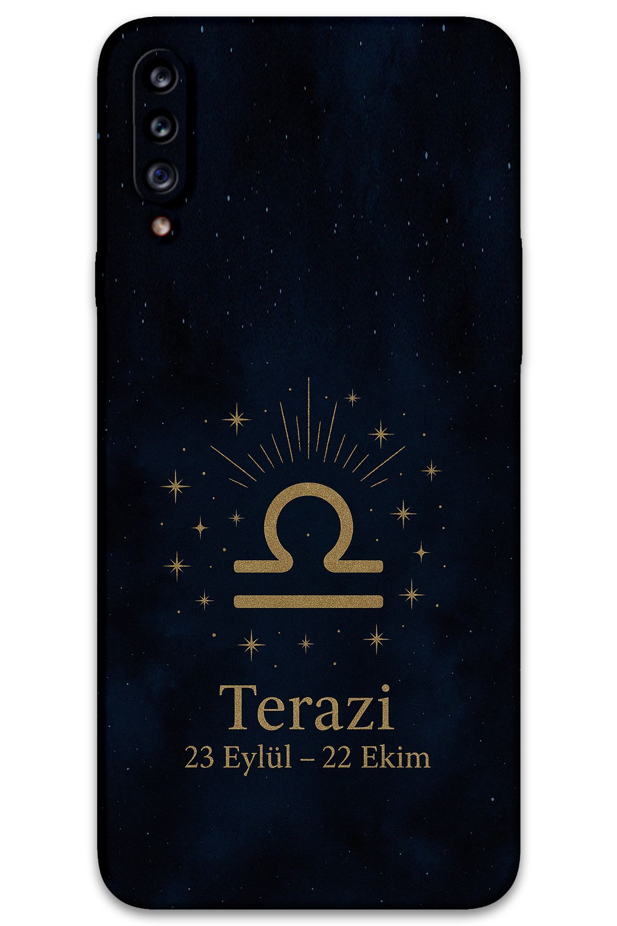 Gramaphone Galaxy A20s Uyumlu Terazi Burcu Desenli Telefon Kılıfı + Ekran Koruyucu - 5774