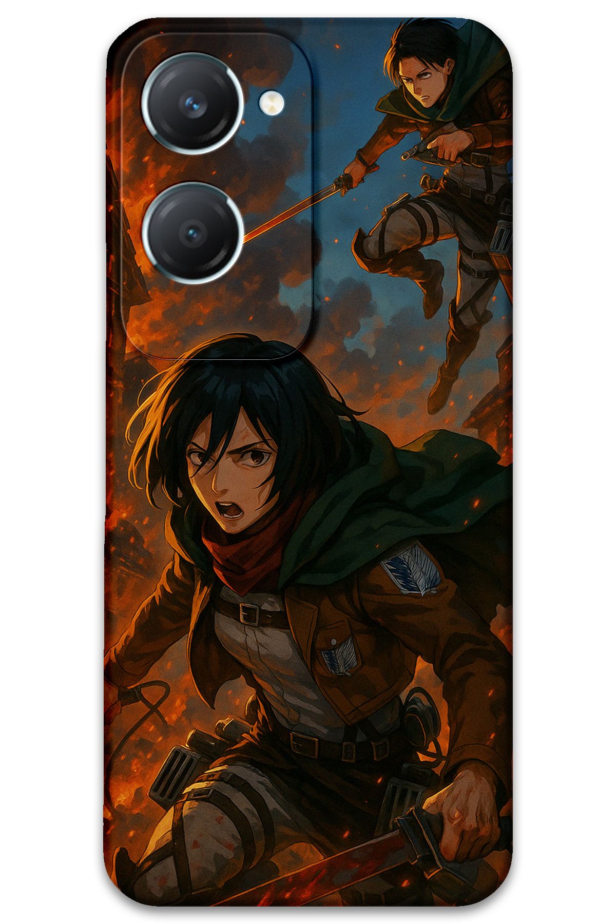 Gramaphone Vivo Y18 Uyumlu Anime Desenli Telefon Kılıfı + Ekran Koruyucu - 5744