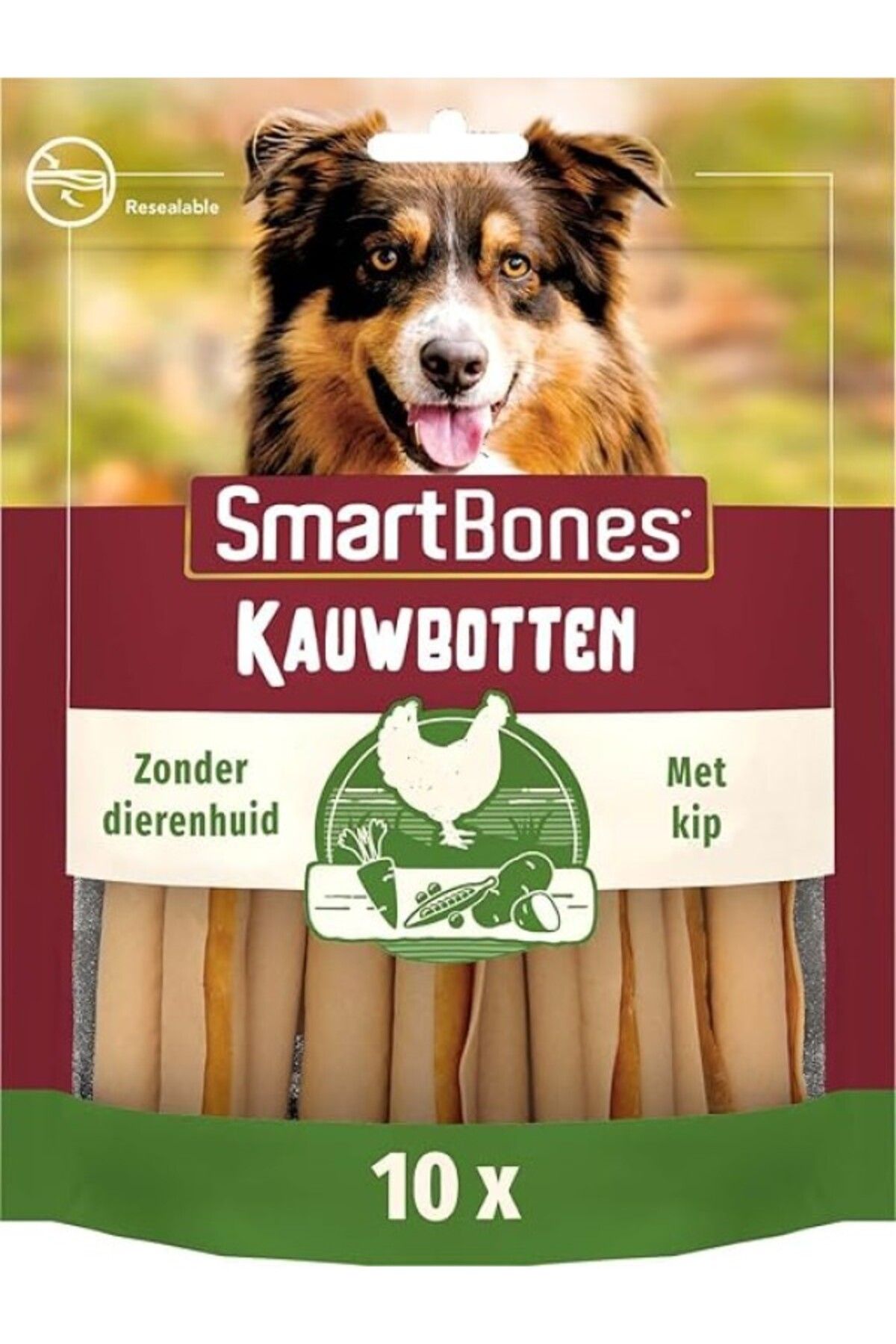 ShopZum Smartbones Chicken Sticks Tavuklu Çiğneme Çubukları 10&Amp;Apos;Lu, 200 Gr Köpek Ödülü
