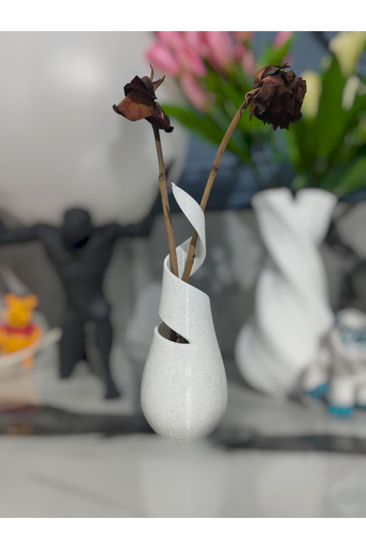 hivhestın Modern Mermer Desen 3D Baskı Vazo