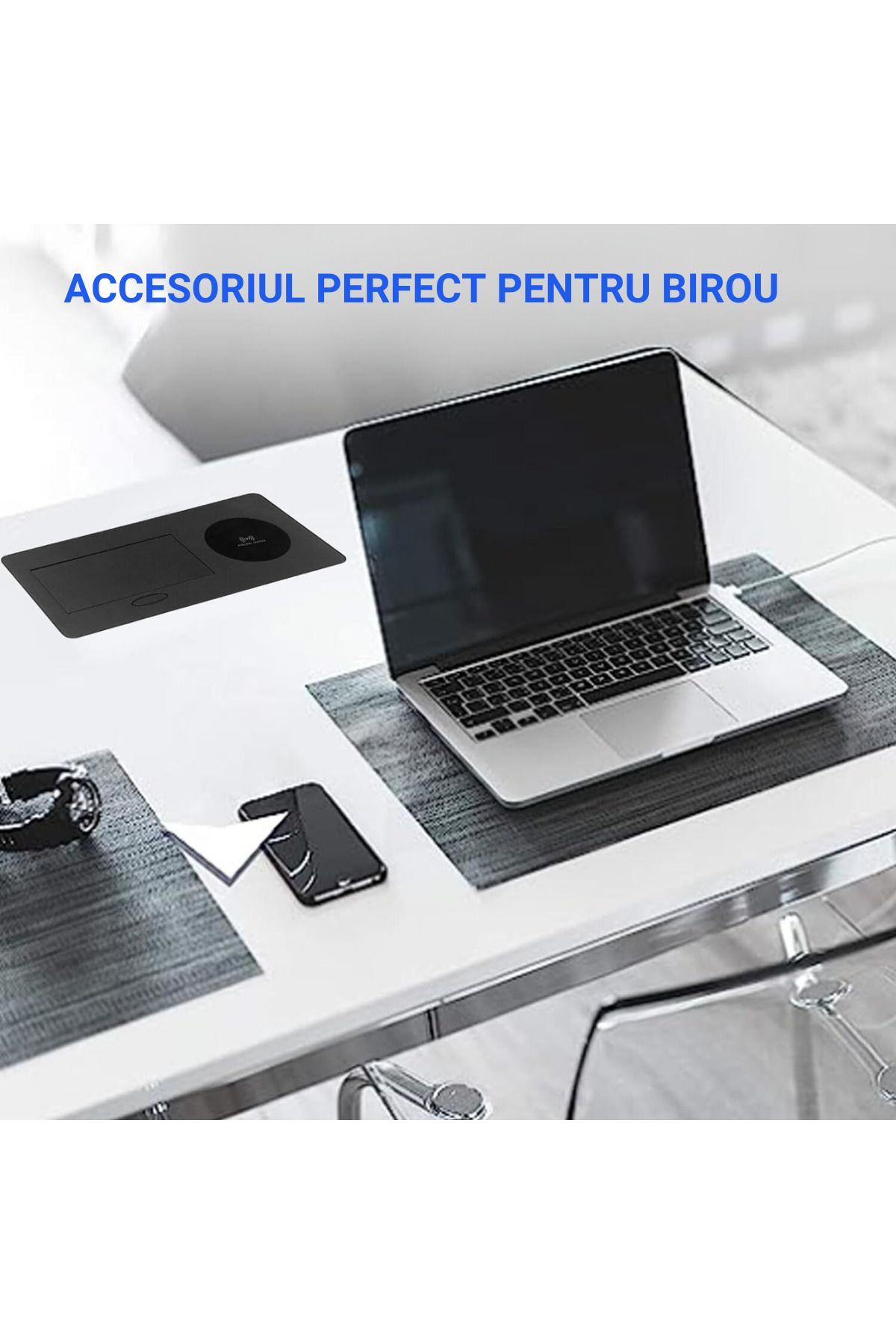 ATOMKIT-Built-in Furniture Socket with WiFi included, 15W charging, USB-C and A, Superior Material, Black 4
