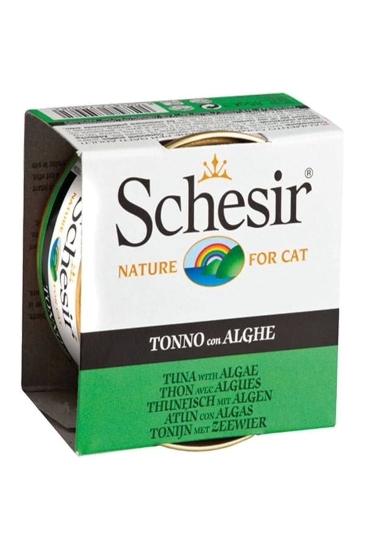 thebestnzm Schesir Ton Balıklı ve Deniz Bitkili Jöleli Konserve Kedi Maması 85 Gr