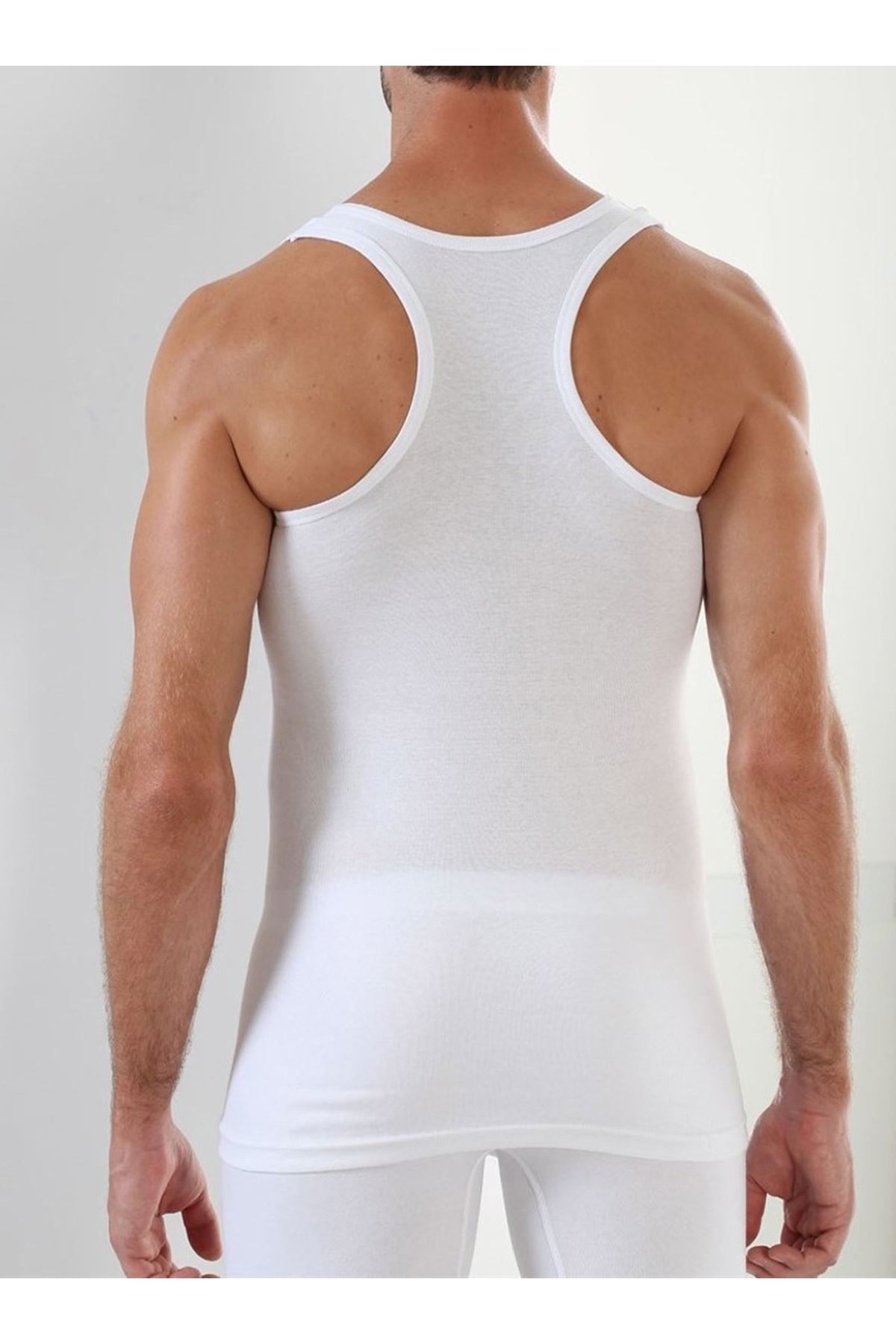 Moon wear Beyaz 3'lü Sporcu Erkek Atlet Ribana-sismen07