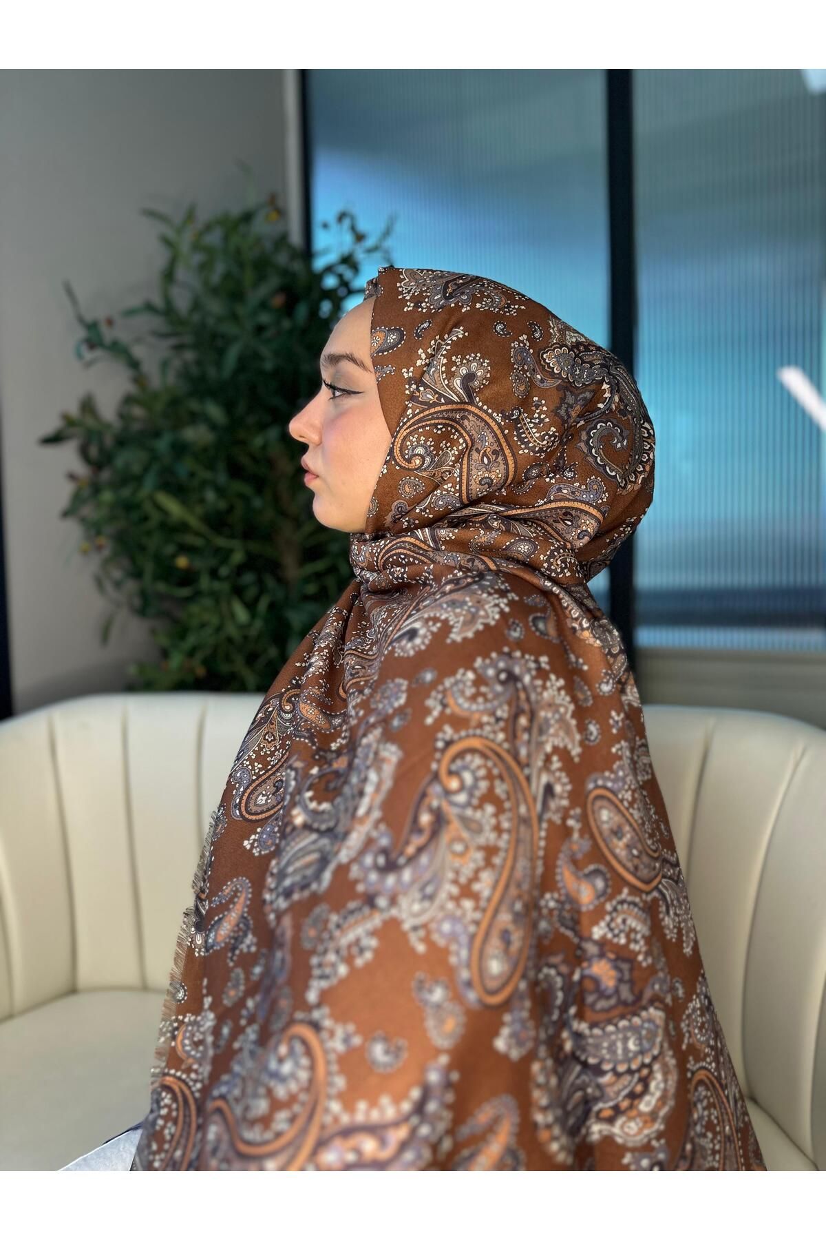 Oxygen Scarfs Etno Noir Naturel Pamuk Şal-202452