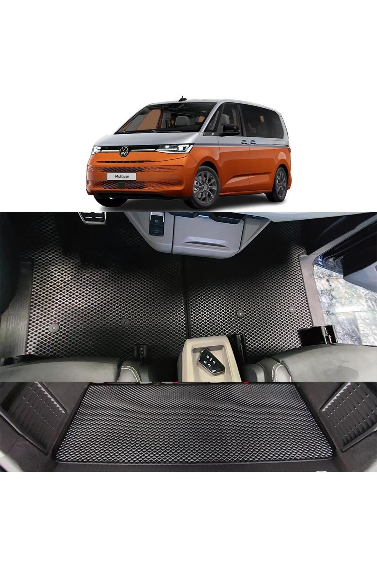 Bod Volkswagen Multivan 3D Havuzlu Paspas ve Bagaj Havuzu Seti 2024-Sonrası eHybrid