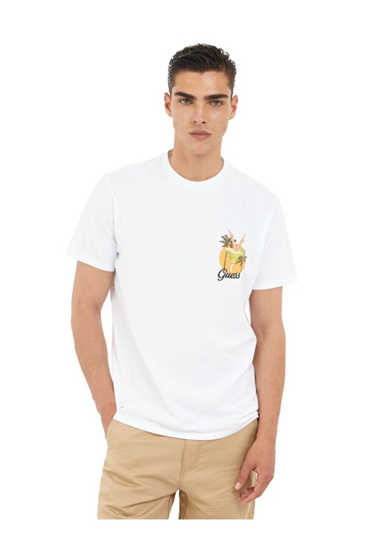 Guess Ss Bsc Pacific Erkek Regular Fit T-Shirt