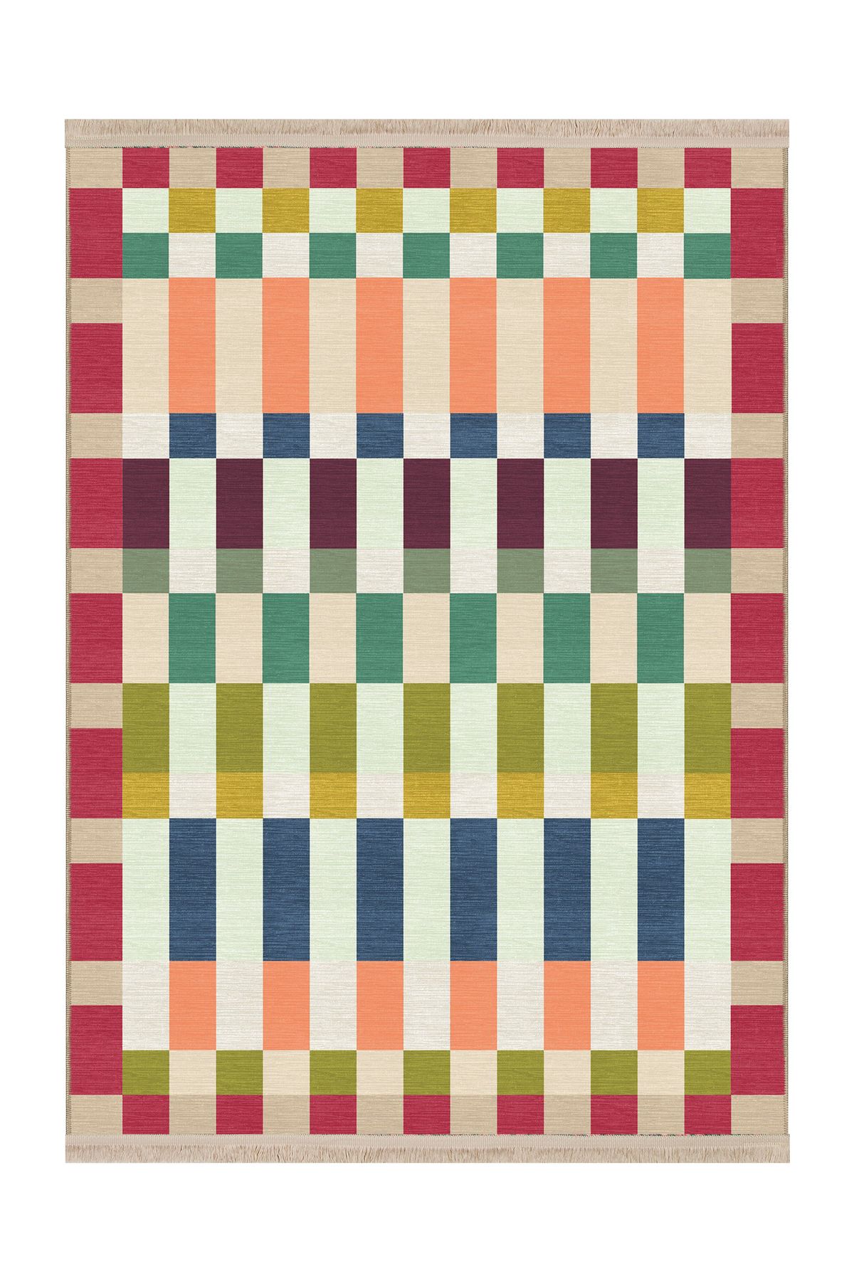 Rugs Modern Halı Mottos Koleksiyonu Çok Renkli Geometrik Desenli Dokuma Taban Modern Dekoratif Halı mottos03