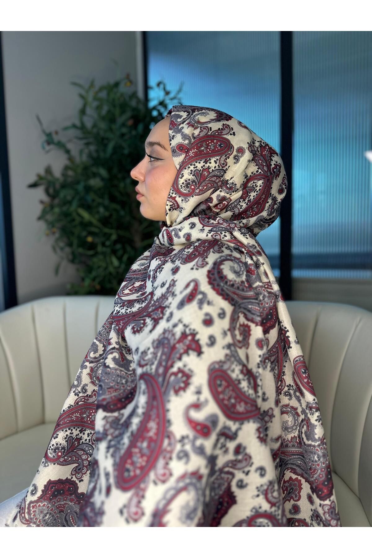 Oxygen Scarfs Etno Noir Naturel Pamuk Şal-202452