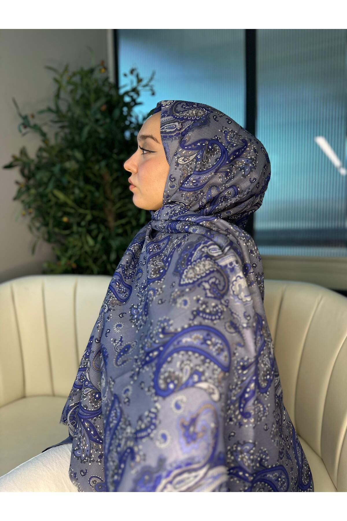 Oxygen Scarfs Etno Noir Naturel Pamuk Şal-202452