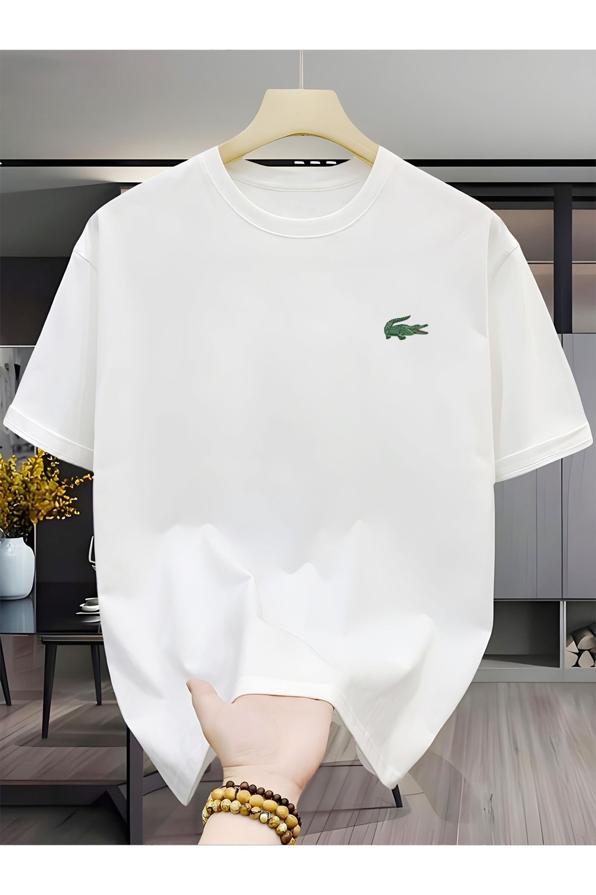 Jakinta Outdoors Baskılı Oversize Bisiklet Yaka Tişört – Pamuk Penye 2 İplik | Unisex & Günlük Rahat