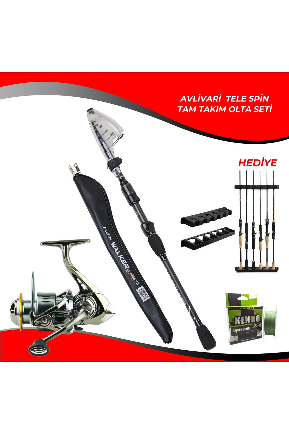 Fujin Walker 240 Cm 3-15 Gr Tele Spin - Avlivari Yumoshi 2000 Metal 13+1 Bb Tam Takım Lrf Olta Seti