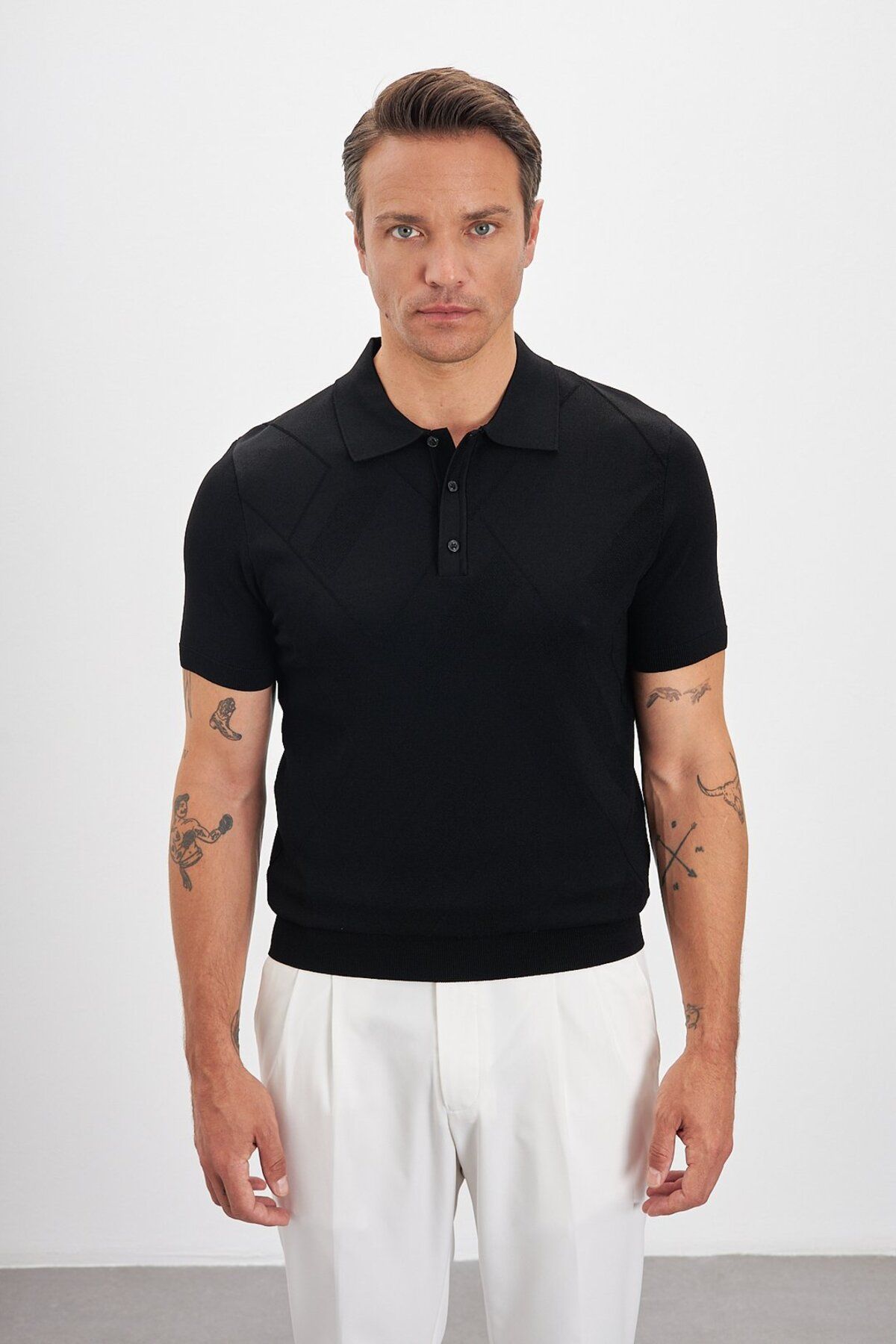 Paşahan Düğmeli Pola Yaka Erkek T-shirt