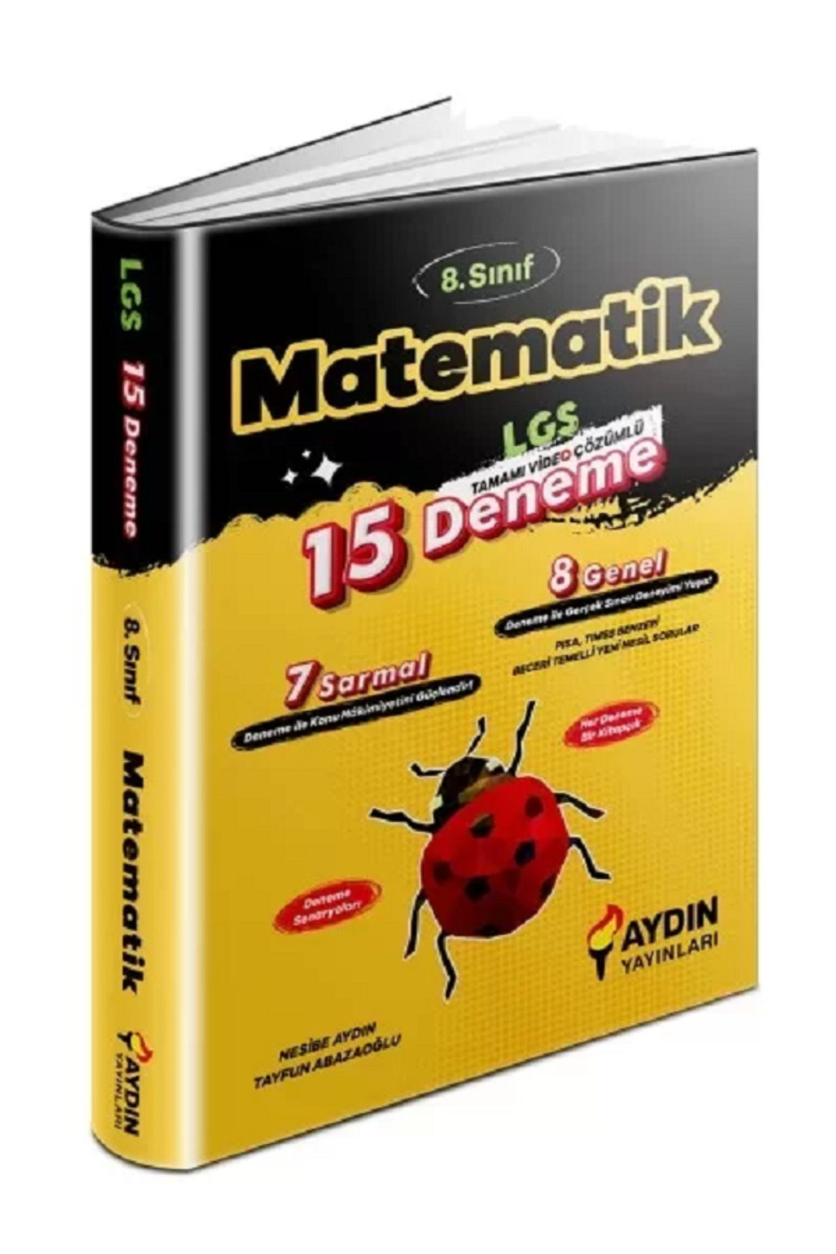 Evrensel İletişim Yayınları 8.Sınıf LGS Aydın Yay. Matematik 15'Li Deneme / 7 Sarmal 8 Genel Deneme / Tamamı Video Çözümlü