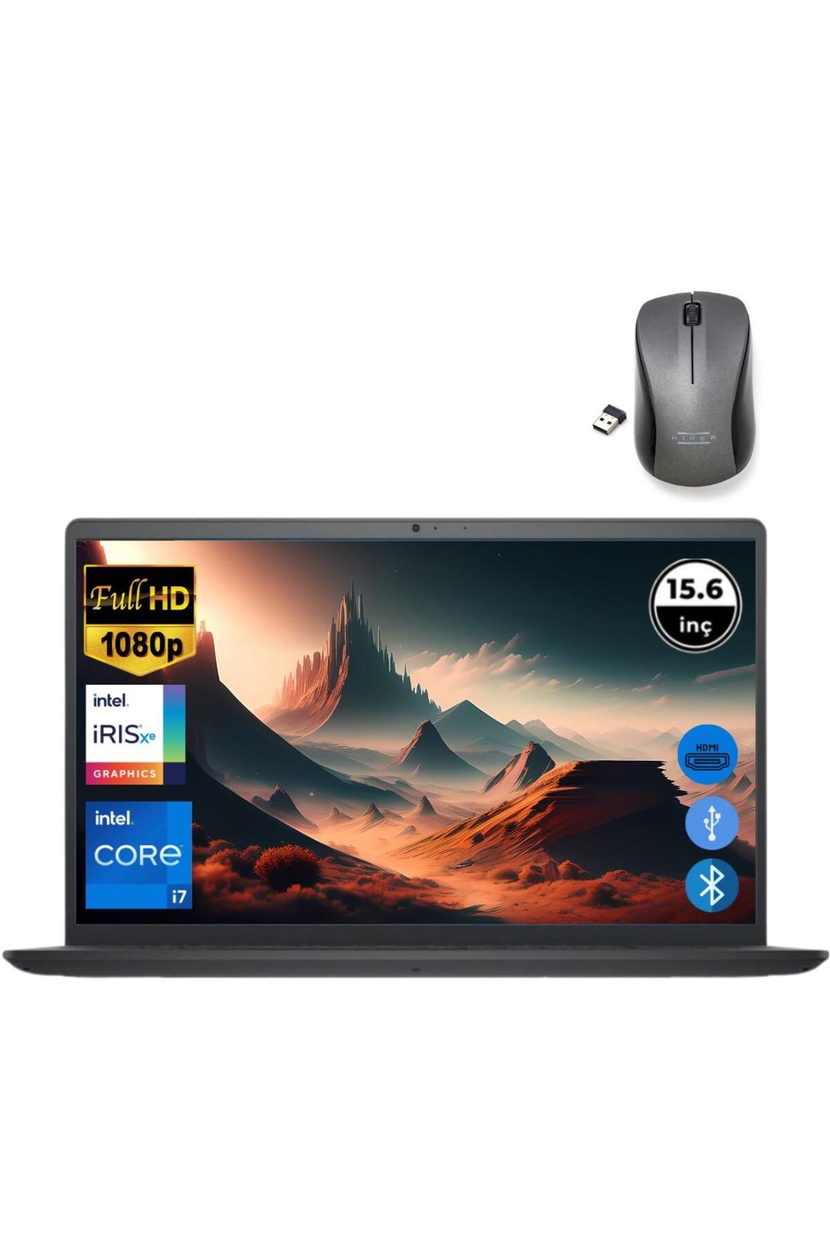 Dell Inspiron 3520 i7 1255U 24GB 256 GB M.2 SSD I35201013U ATL40 O/B 15.6" Ubuntu Taşınabilir Bilgis