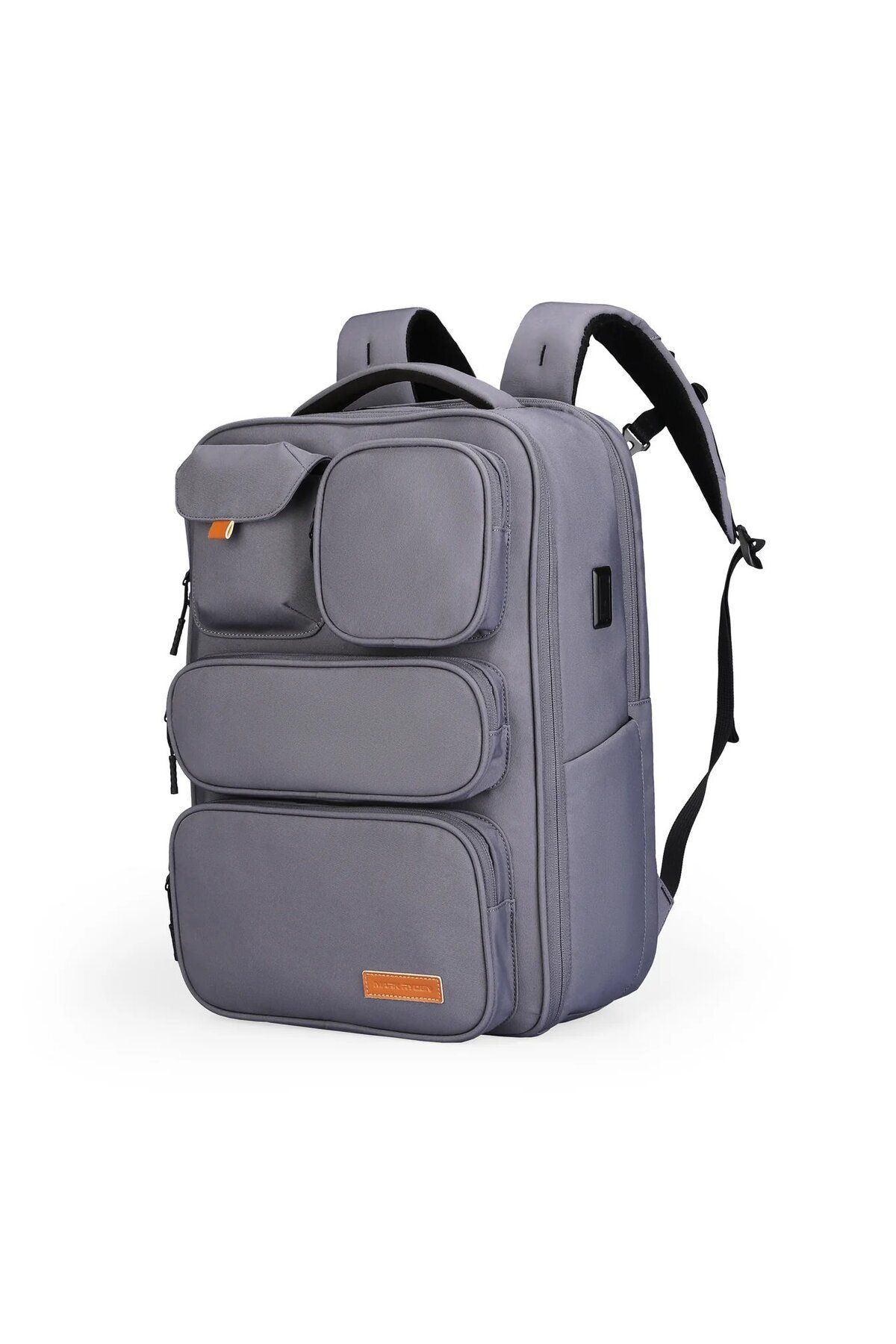 Mark Ryden Versatile Suya Dayanıklı USB Şarj Girişli 17.3" Uyumlu Laptop Sırt Çantası - Gri