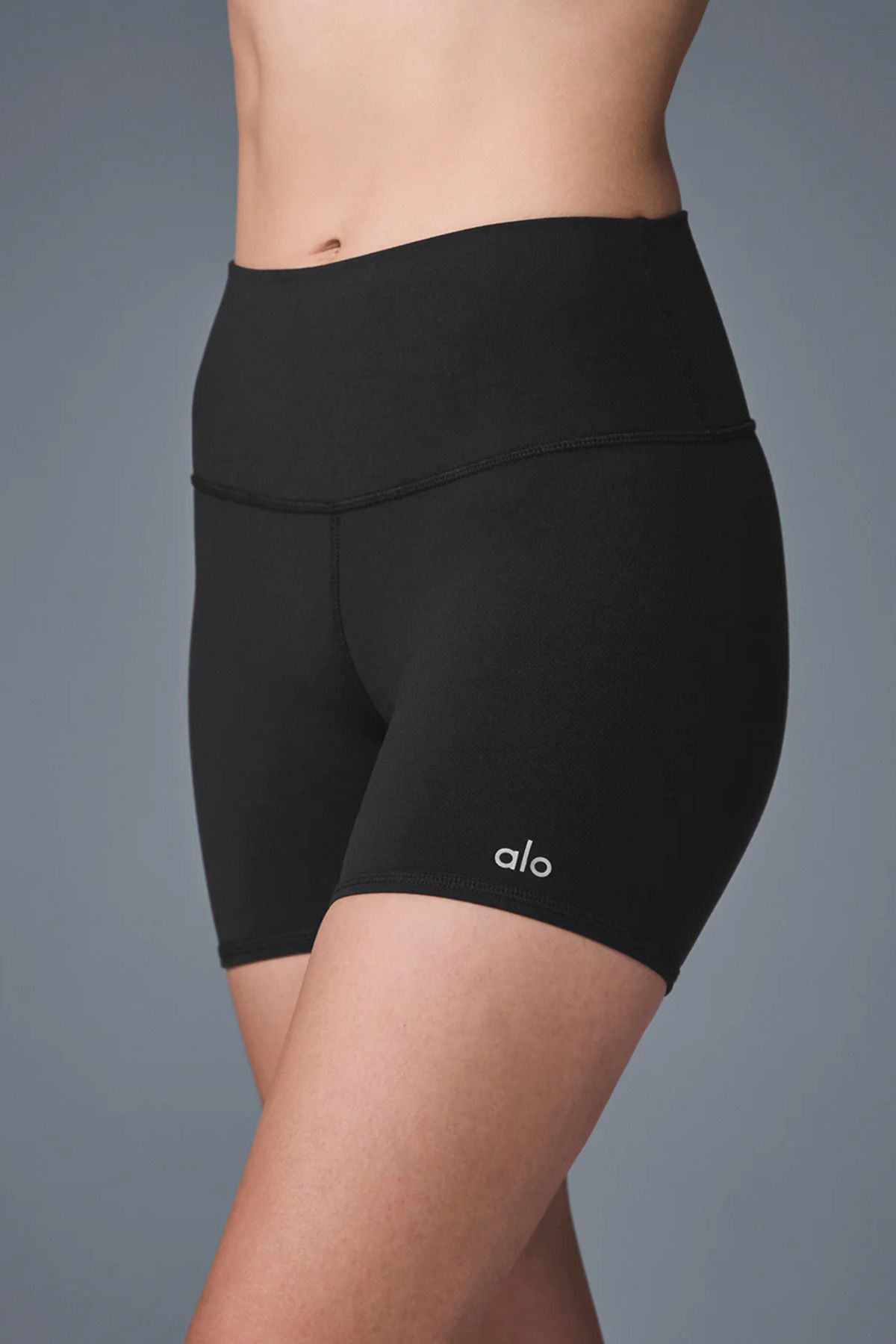 VibeGaia Ao Yoga Tayt Şort Unisex Siyah Likralı Spor & Günlük Kombin