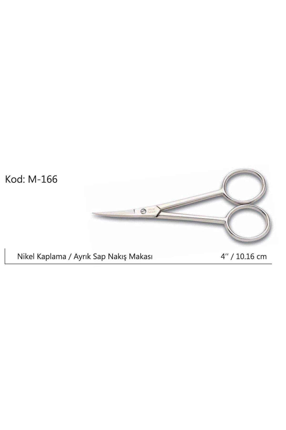 Nemere Rose Europe Ayrık Saplı Nakış Makası Süper Kalite No:4 10,16 CM