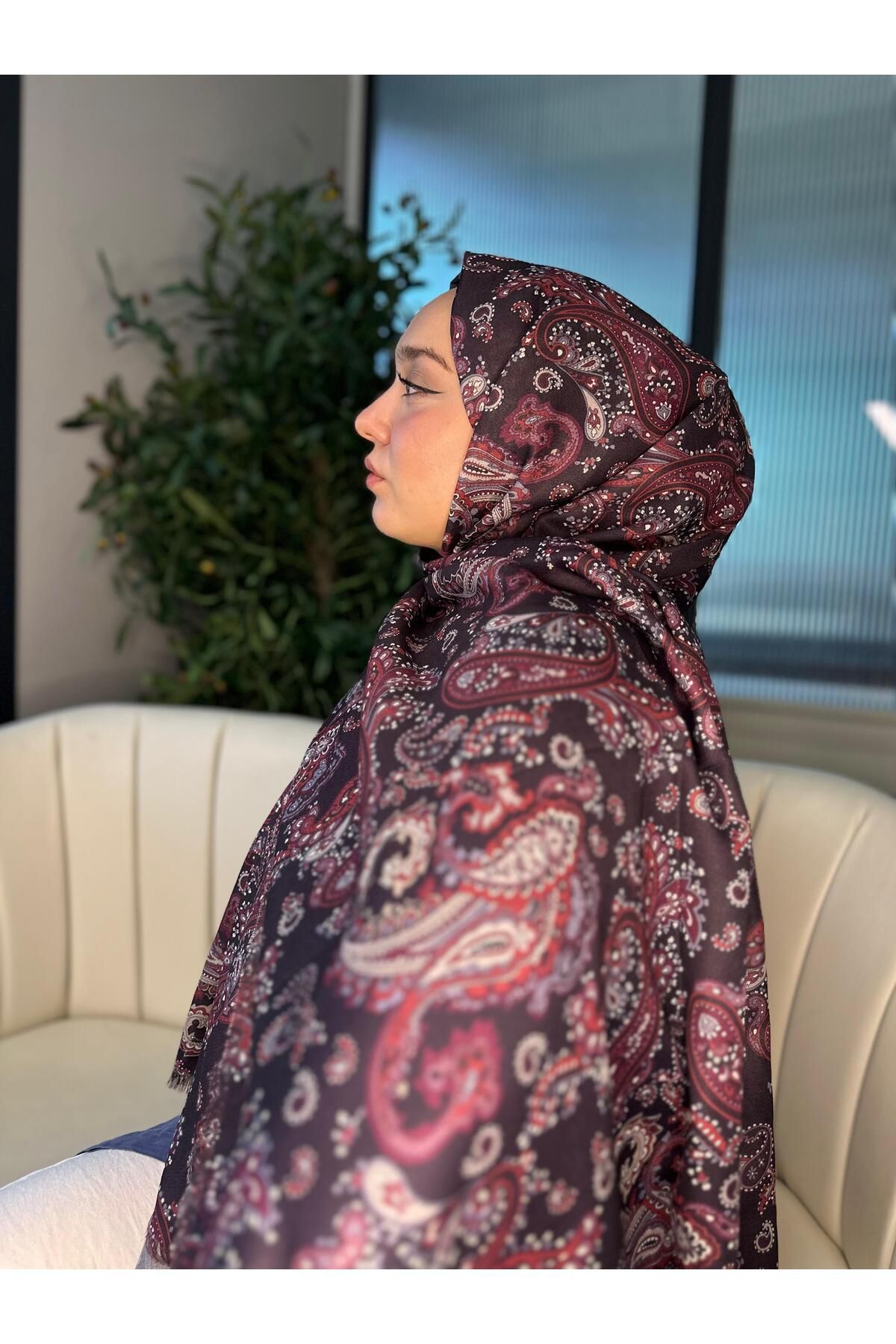 Oxygen Scarfs Etno Noir Naturel Pamuk Şal-202452
