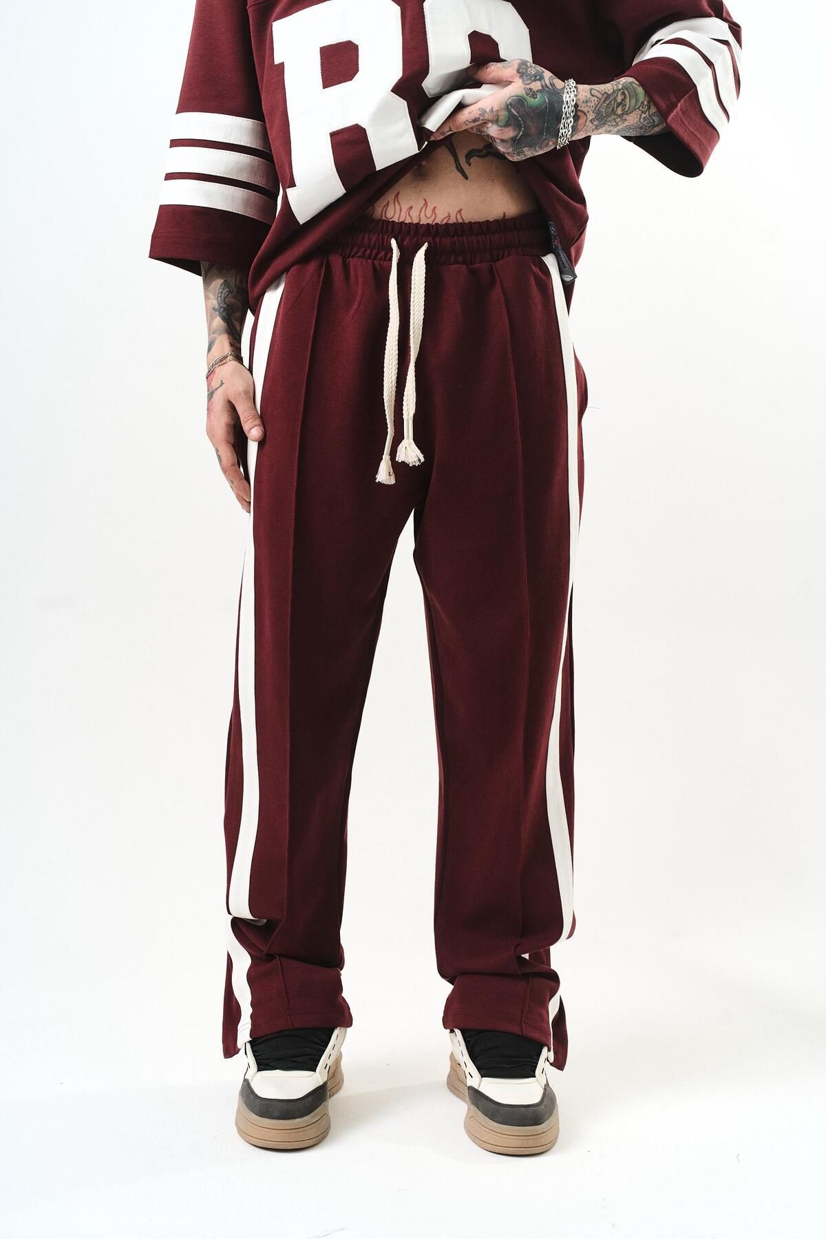 Respire Erkek RS Baggy Eşofman Altı Bordo