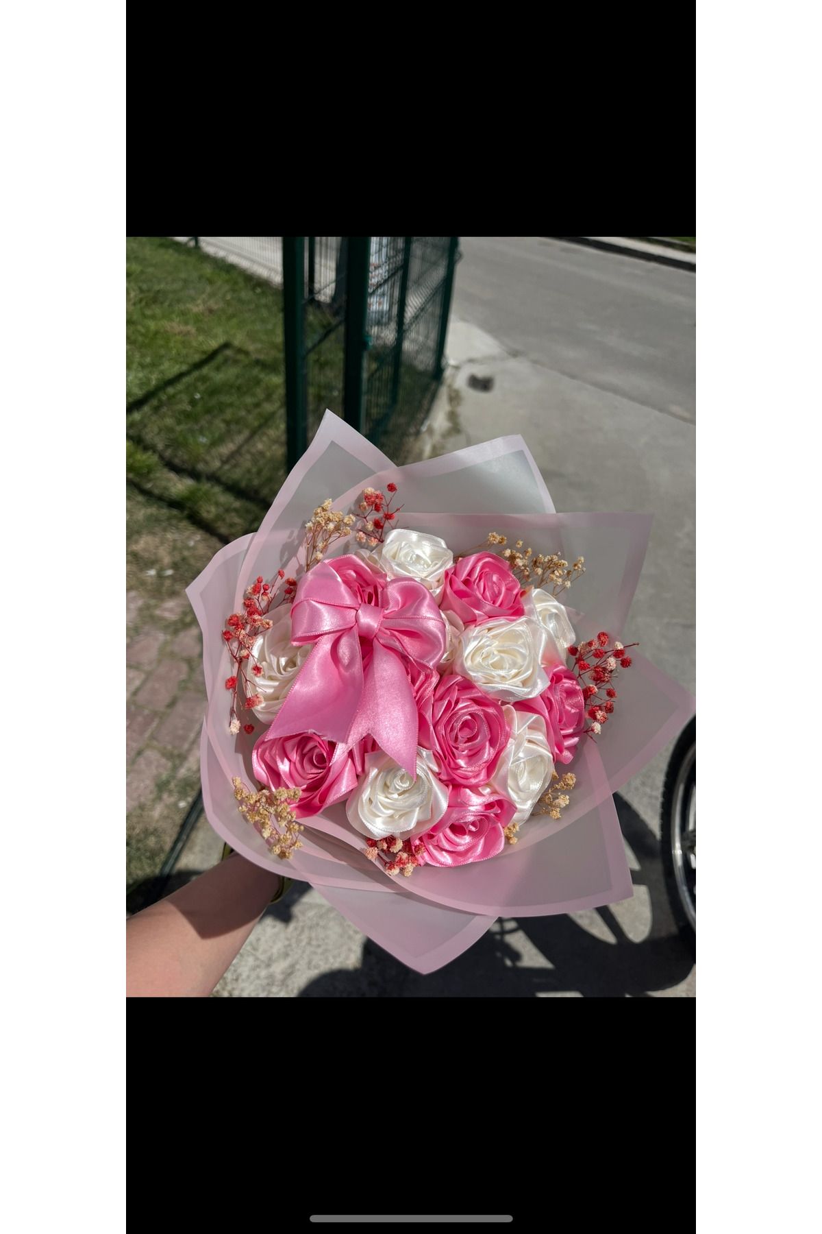 naylişhome fiyonklu kurdele buket