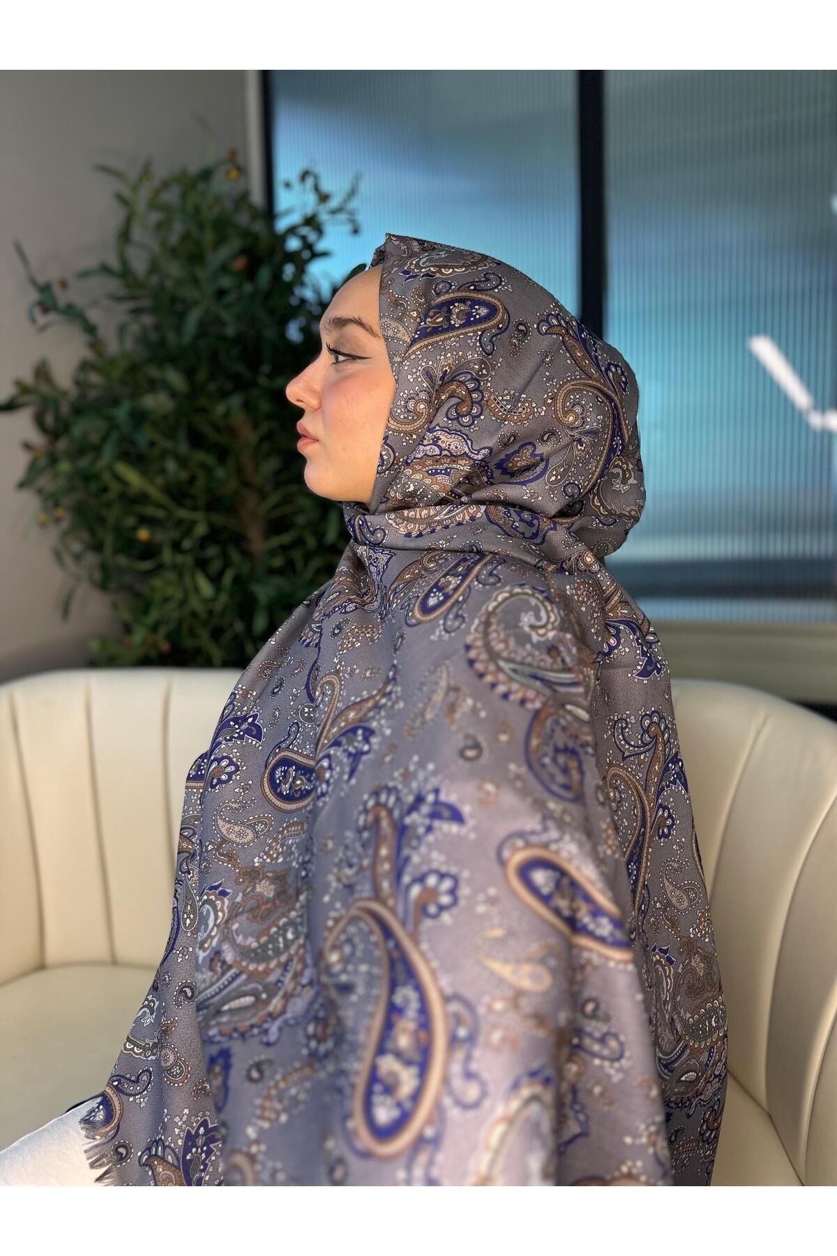 Oxygen Scarfs Etno Noir Naturel Pamuk Şal-202452