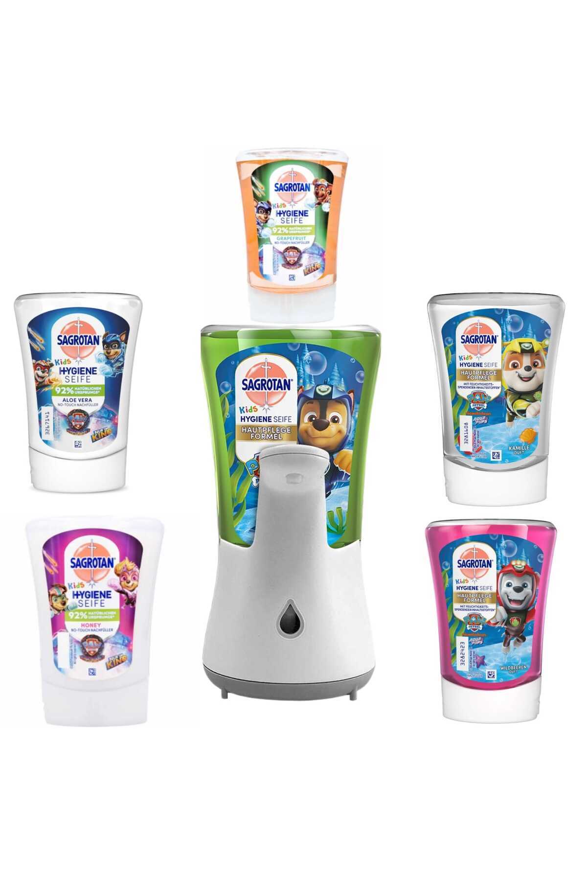 Dettol-Sagrotan No Touch Kids Package: Liquid soap dispenser with sensor + 5 soap refills, 250 ml 1