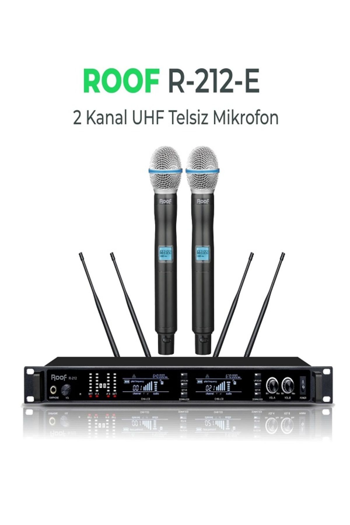 Bolsat ROOF R-212 UHF 2 EL TELSİZ MİKROFON