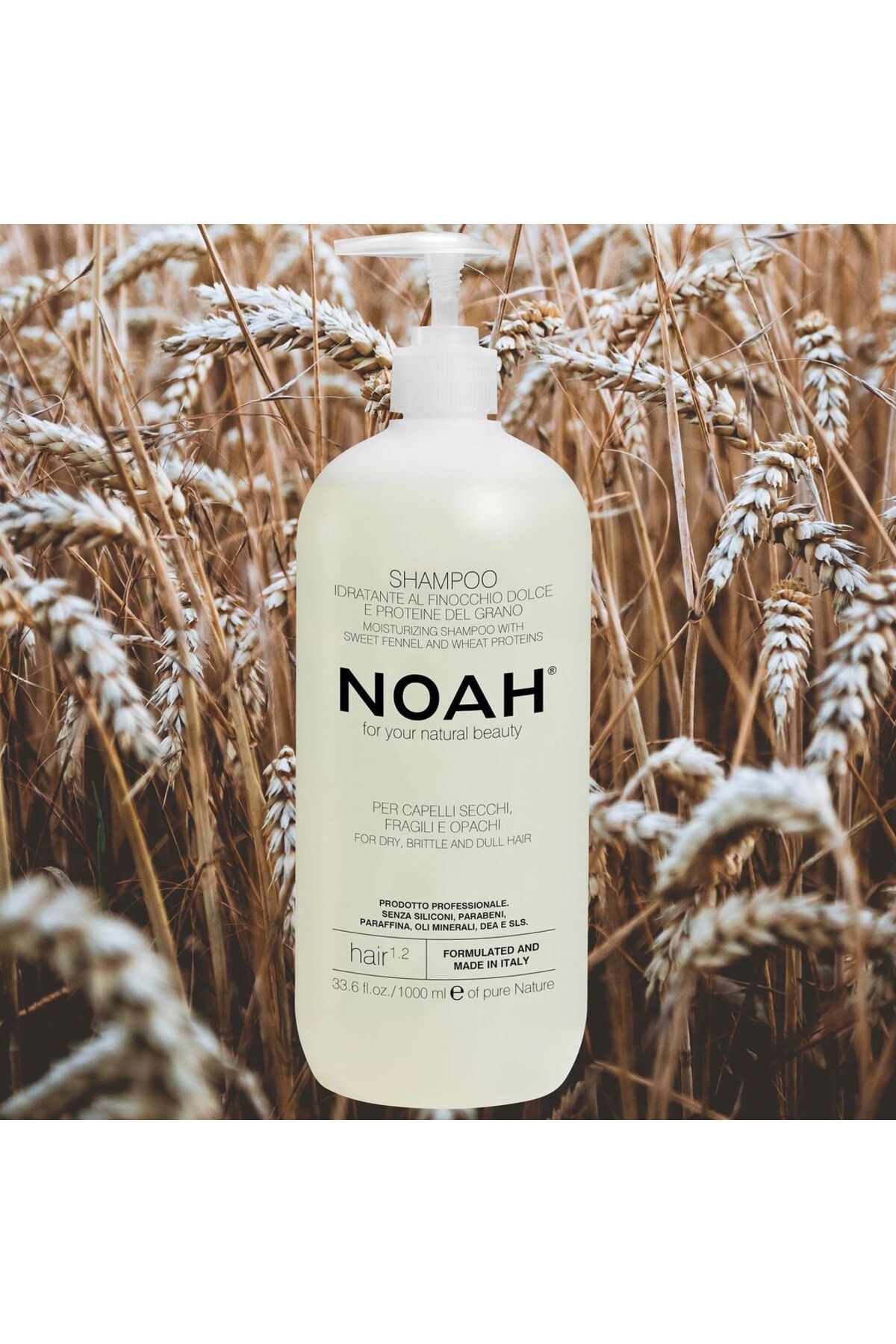 Noah-Șampon hidratant cu fenicul pentru păr uscat, fragil și tern (1.2), 1000 ml 2