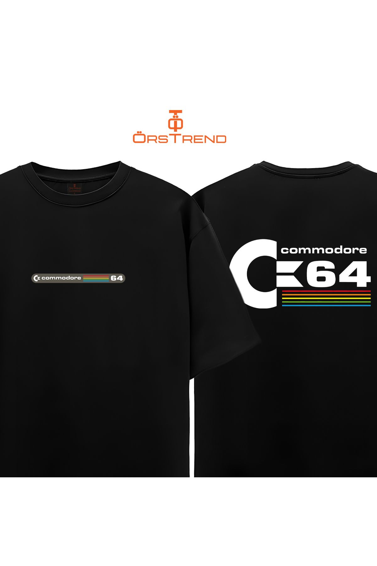 ÖRSTREND Commodore 64 Baskılı Oversize Unisex Tişört