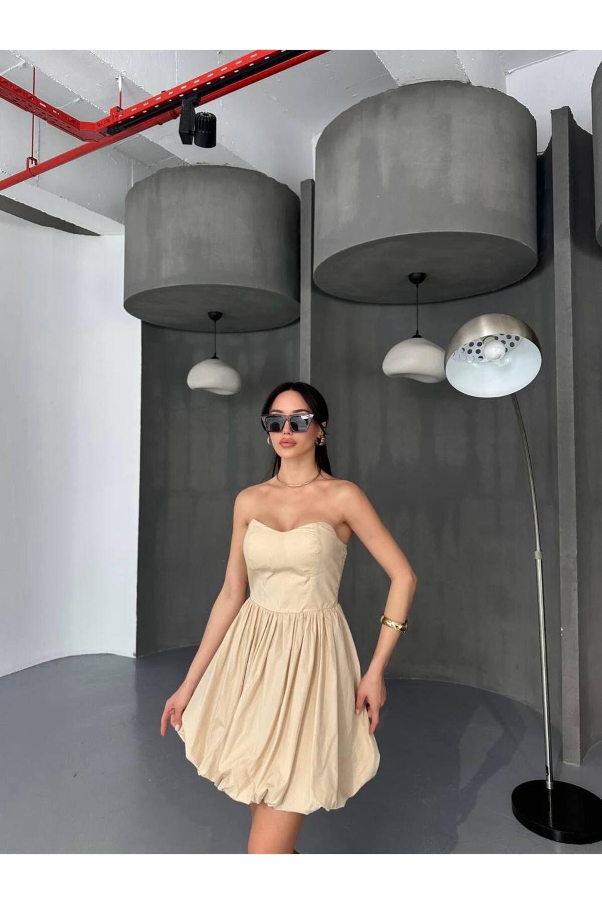 Hotfashion Straplez Balon Elbise