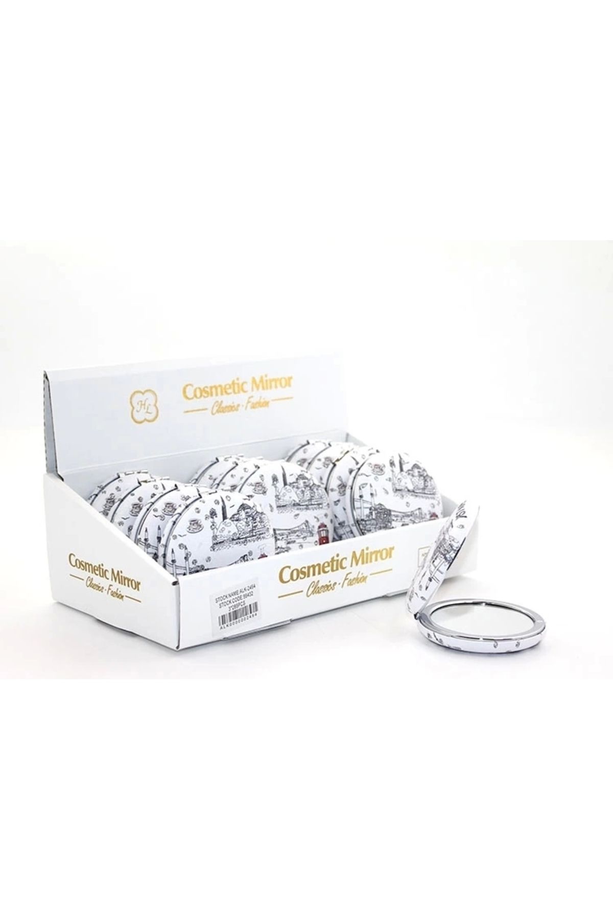 Generic Taşlı İstanbul Tasarımı El Aynası Kalın Alk2494