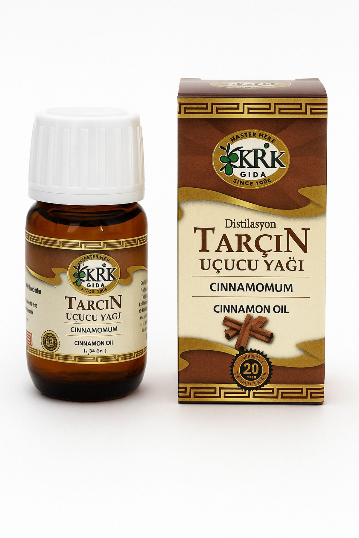 Krk Gıda Tarçın Uçucu Yağı 20 ml – %100 Saf & Doğal