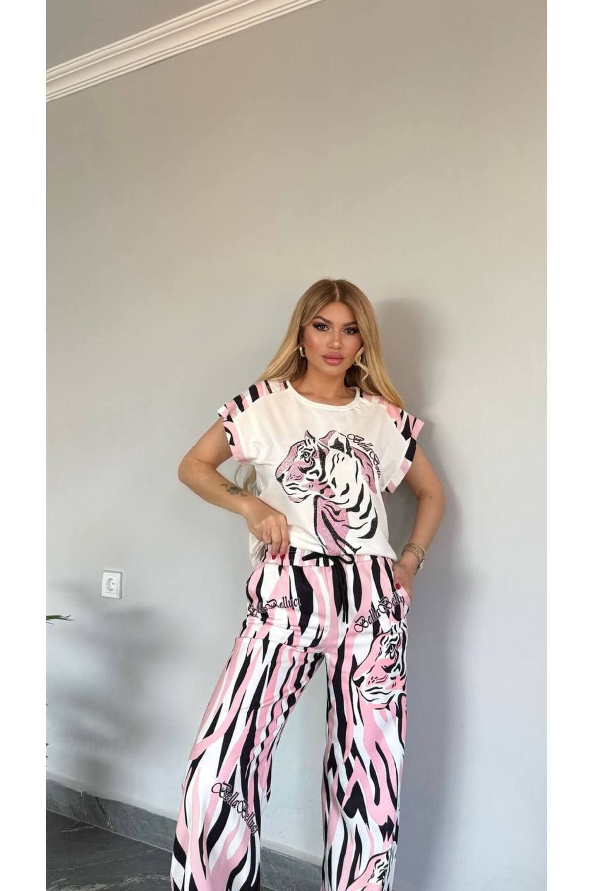 Bella Belluci Dijital baskılı ikili kadın takım