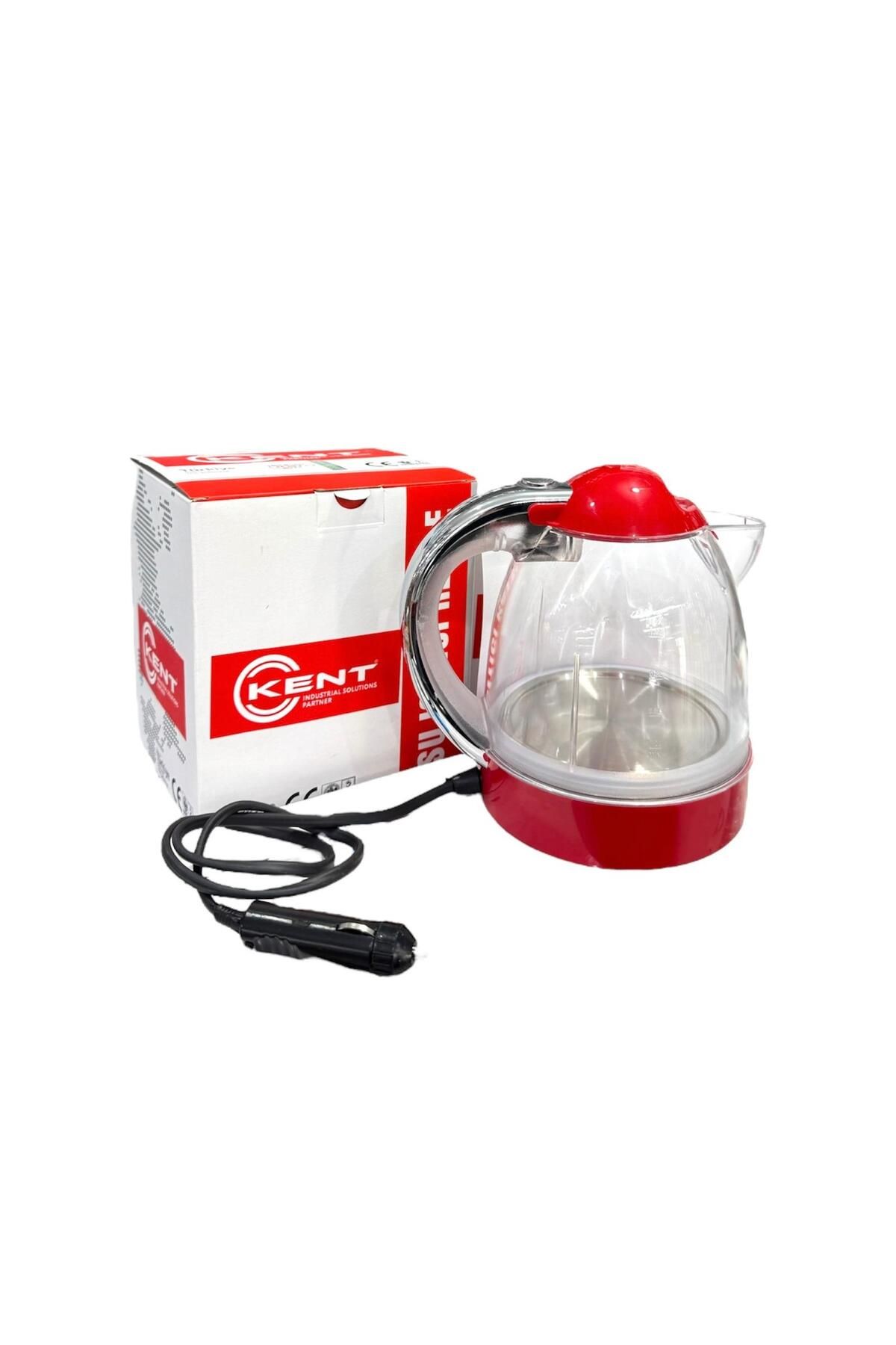 KENT 12 Volt 1litre Oto Araba Su Isıtıcı 12v Kettle Büyük Boy Ketil Termostatlı Işıklı Yeni Seri