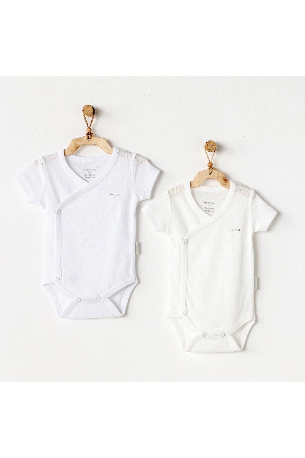 Akm Life Ac25555 Jacquard Basic 2'li Zıbın Body Ecru White