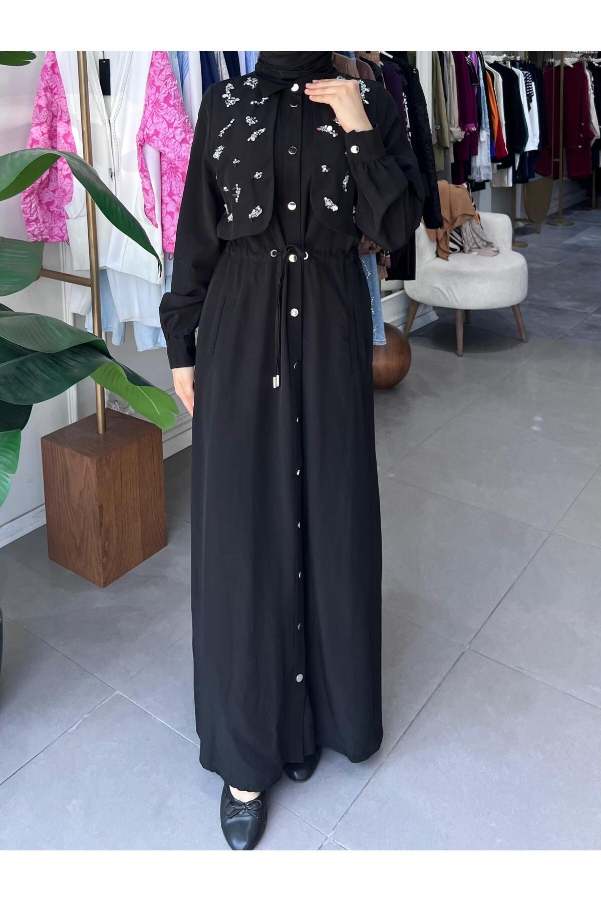 Missemramiss ROCCİOSO TAŞ İŞLEMELİ ELBİSE