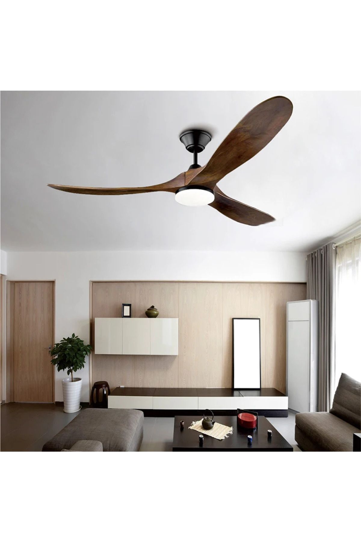 fullreyon 40 Watt, 3 Işık Modlu, 6 Kademeli, Kumandalı, Çok Şık ve Kaliteli Tavan Vantilatörü Ledli Vantilatör
