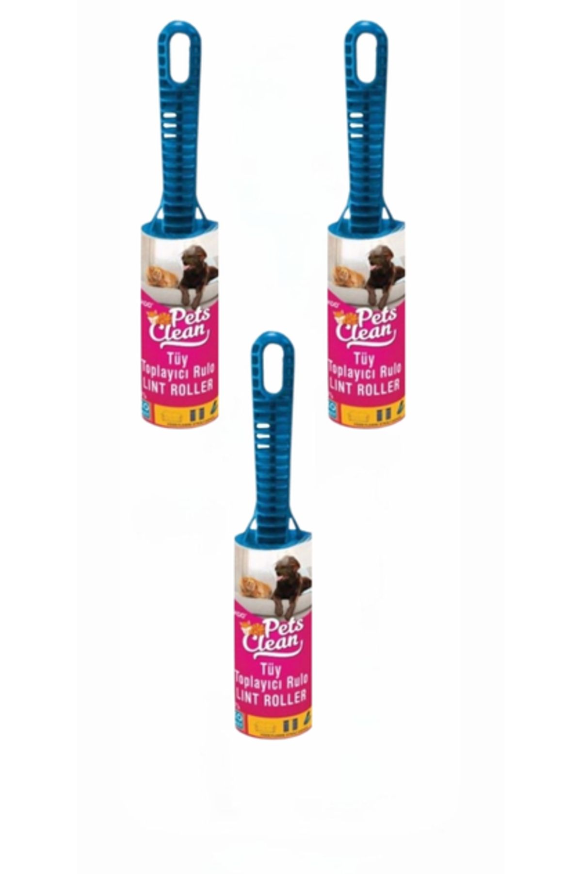BADO PET Bado Pets Clean Tüy Toplama Rulosu - 60 Yaprak X 3 Adet | Pratik ve Etkili Temizlik