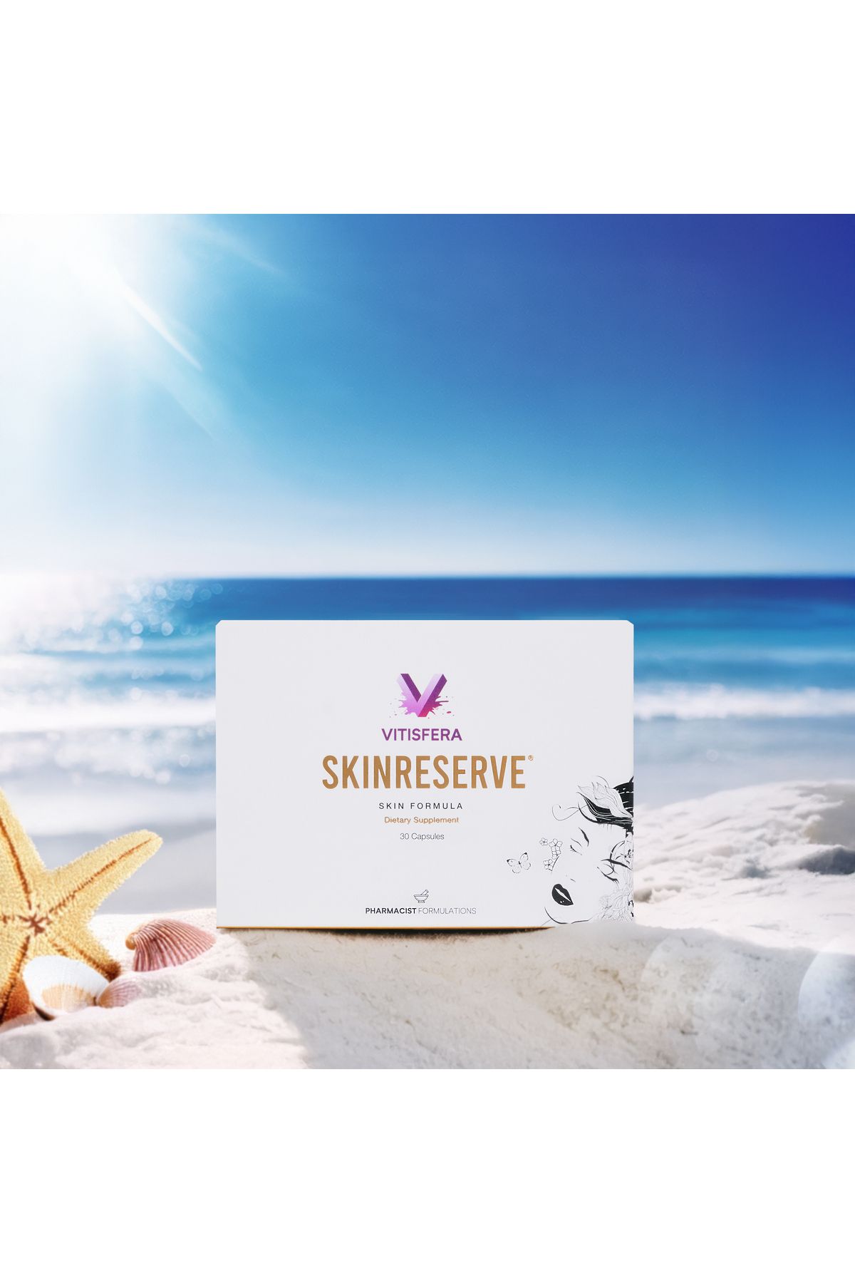 Vitisfera-Skinreserve 30 Capsules- Dwarf Palm Extract, Hayit Extract, Multivitamin and Multimineral 5