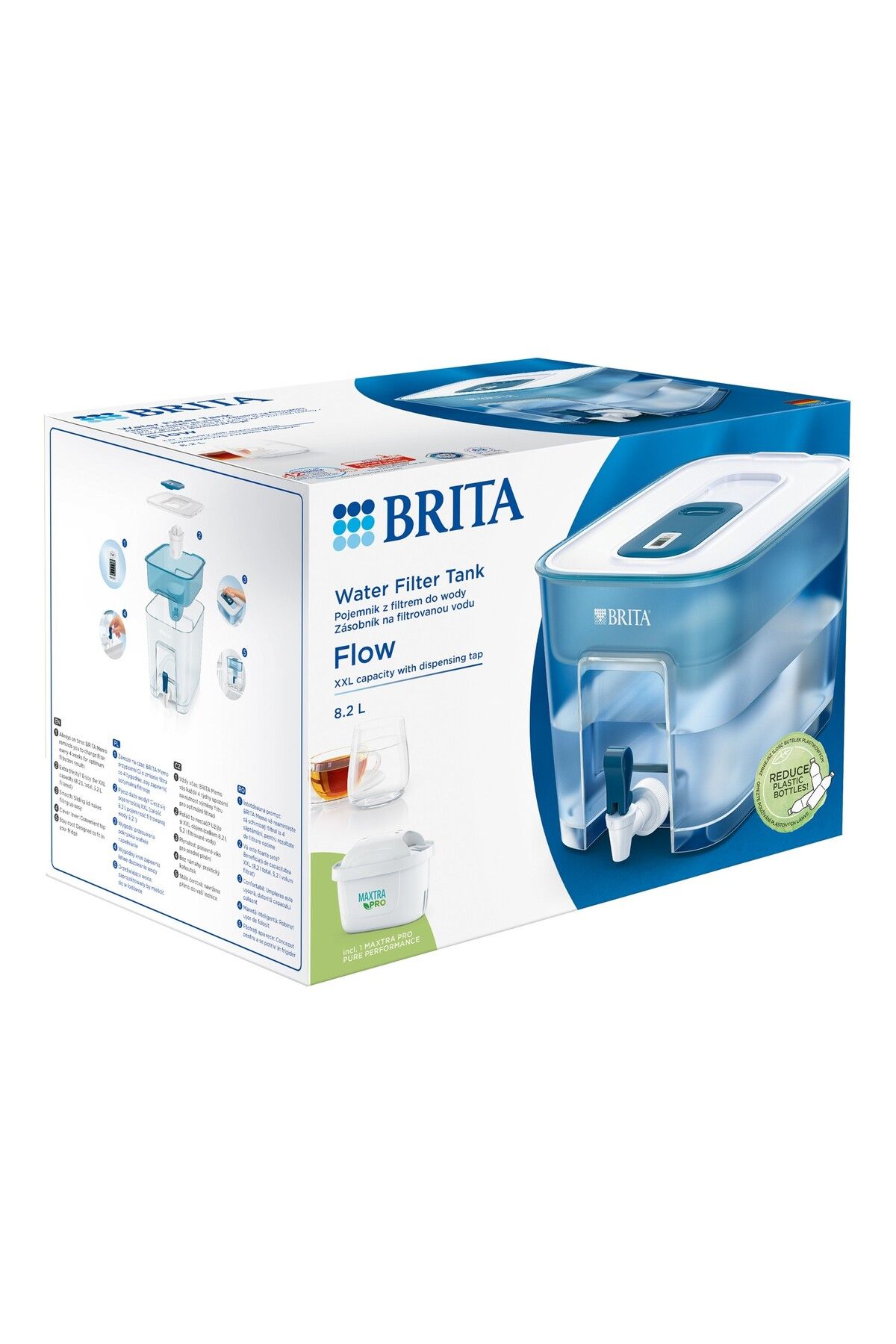 BRITA-Prijímací filtrant Flow XXL 8,2 L Maxtra PRO (modrý) 7