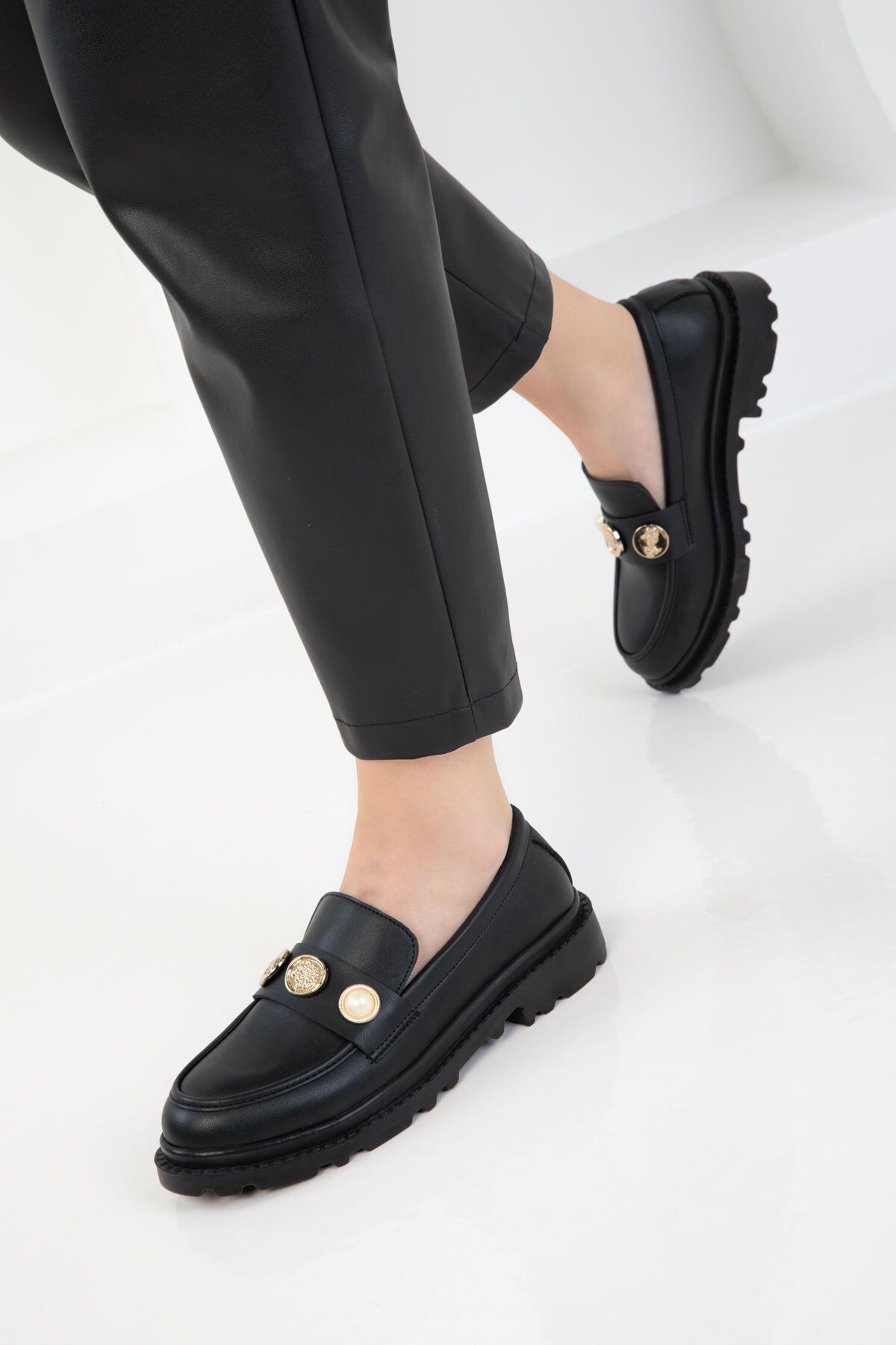 SOHO Siyah Kadın Loafer Ayakkabı 20687