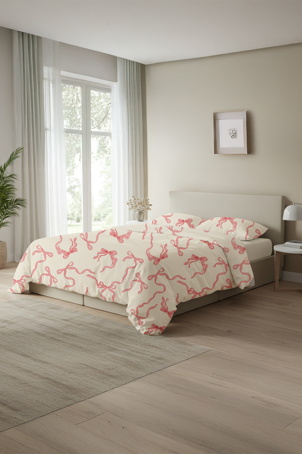 TRENDYOLMİLLA HOME Rosa-Mehrfarbiger Bettbezug TPHSS25TKN00008