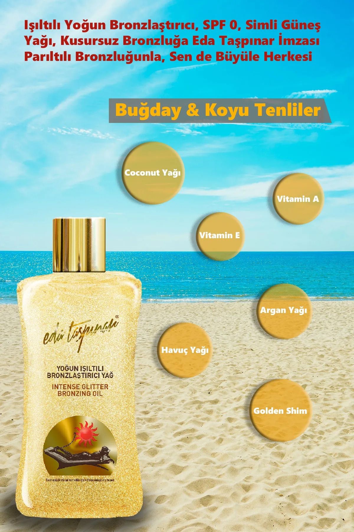 برنزه کننده روغن درخشان 200 میل AQUA BODY M & SHOWER J Eda Taşpınar