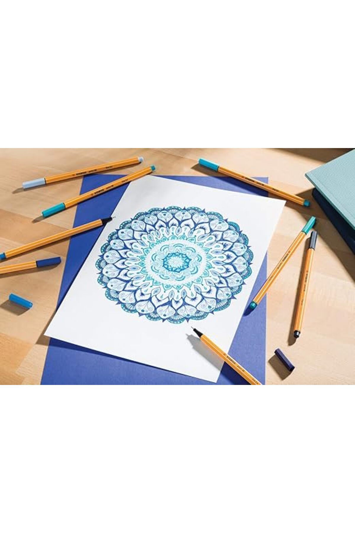 Stabilo-- Fine Felt Tip Pen - Point 88 - Blue Black 3