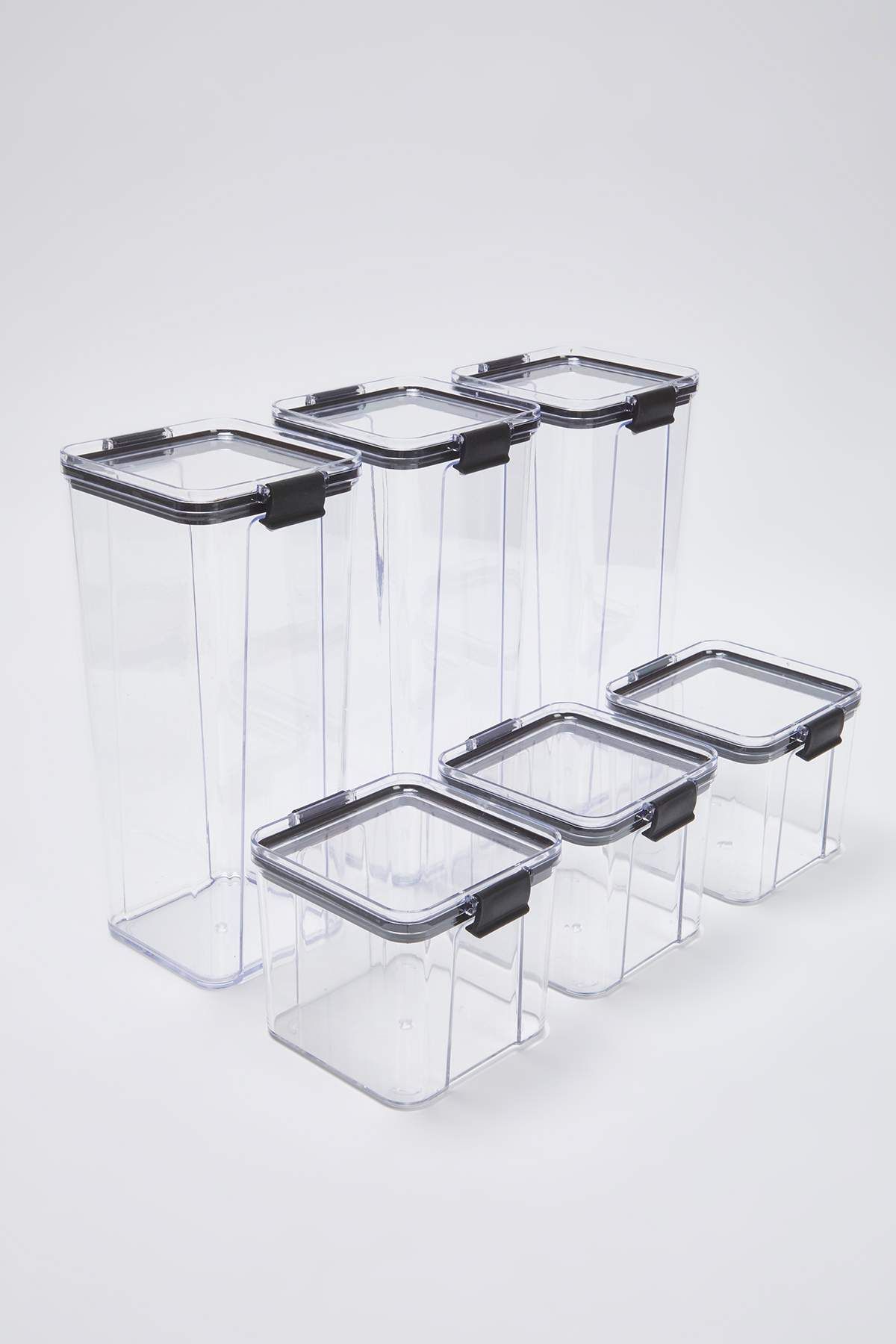 Trendyol Collection-3-Piece 700ml & 3-Piece 1300ml Storage Container with Lid Tphss25Skb00000 3