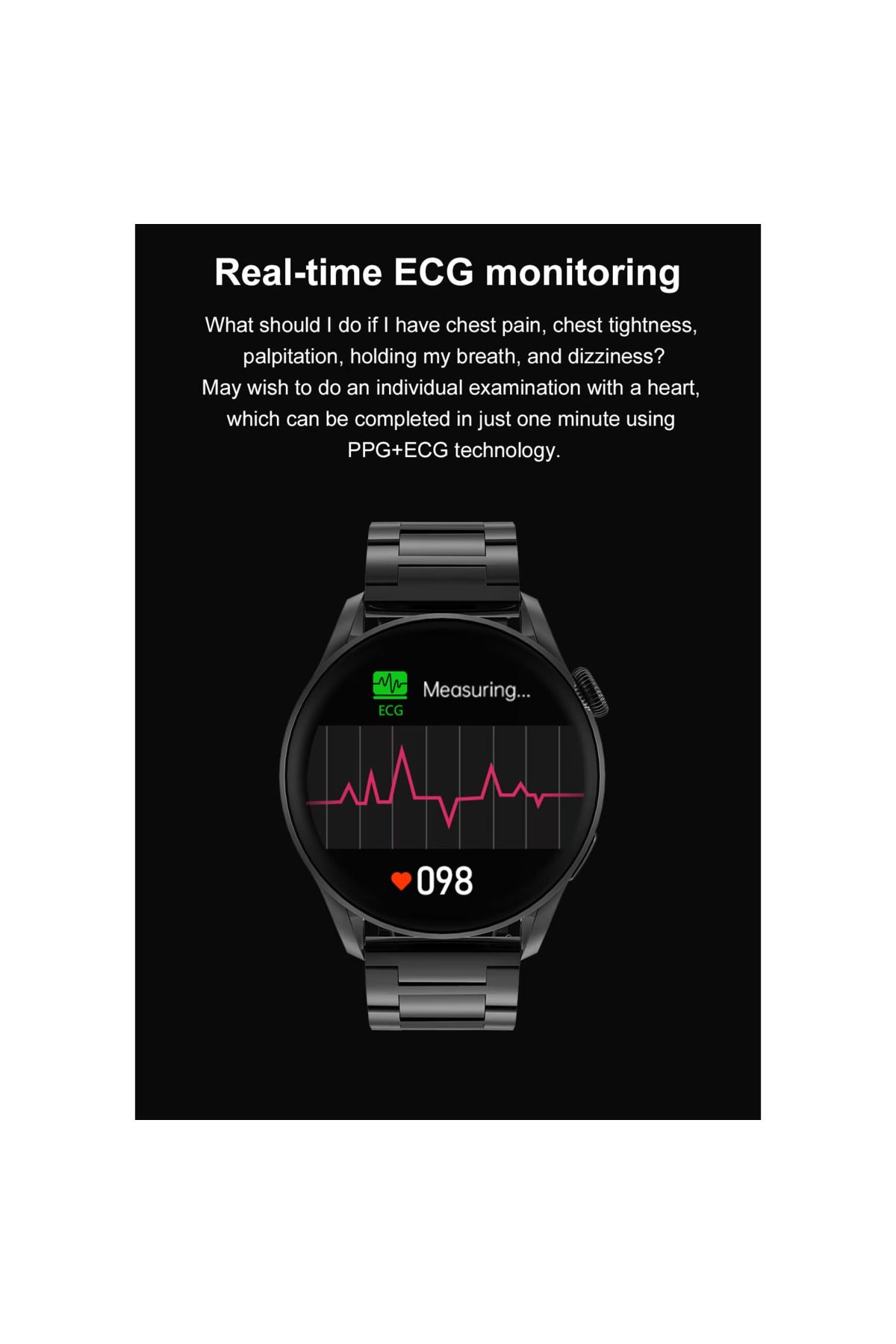 Smart Vibe-SmartWatch DT™ WATCH3, Bluetooth HD Calling, Call/Message NOTIFICATIONS, 1.36" Borderless 4D, Silver 4
