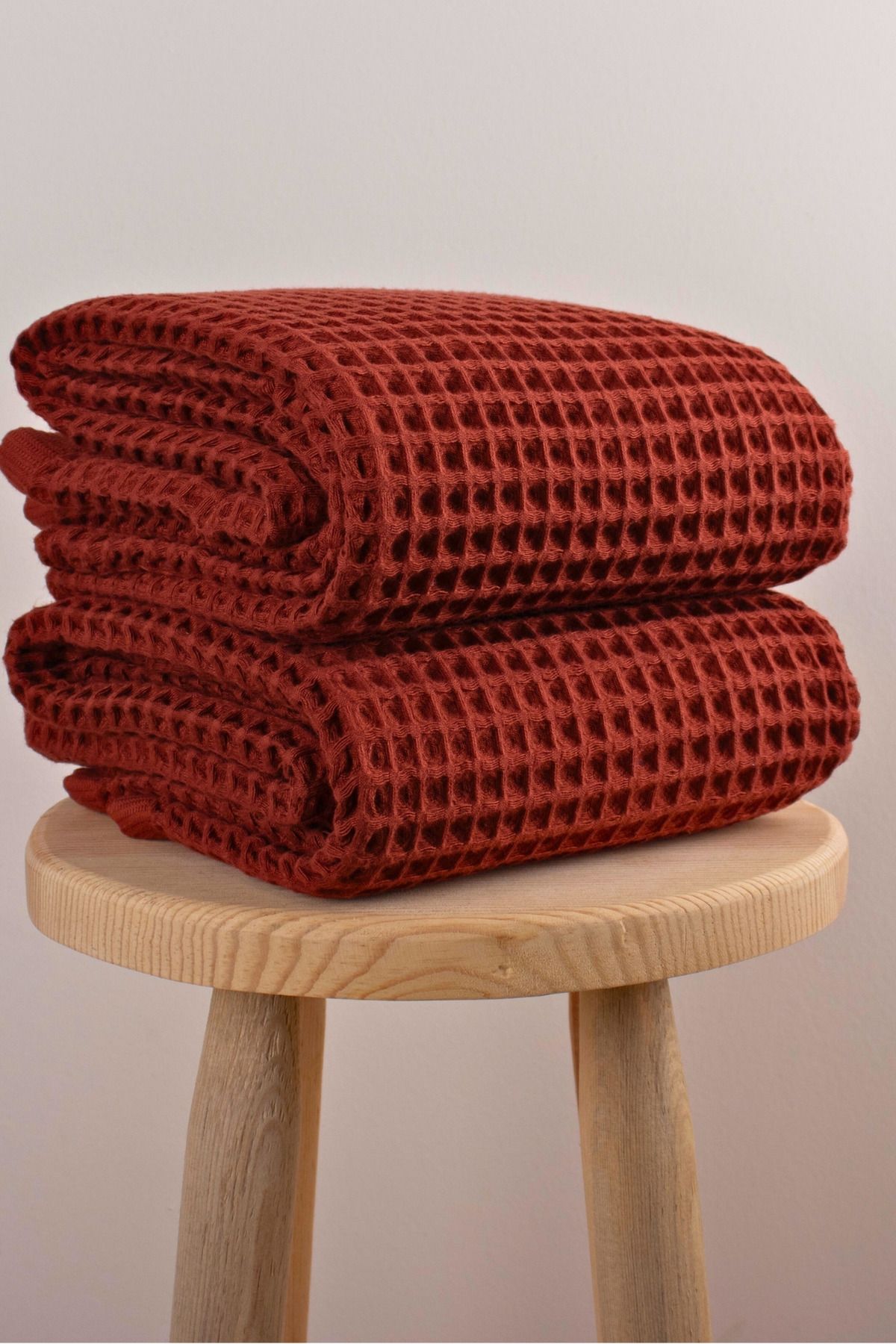 Püskül Tekstil Lüks Banyo Havlusu 2'li Set, Waffle Dokuma, 100% Pamuk, Yüksek Kalite, Çabuk Kuruyan Banyo Havluları